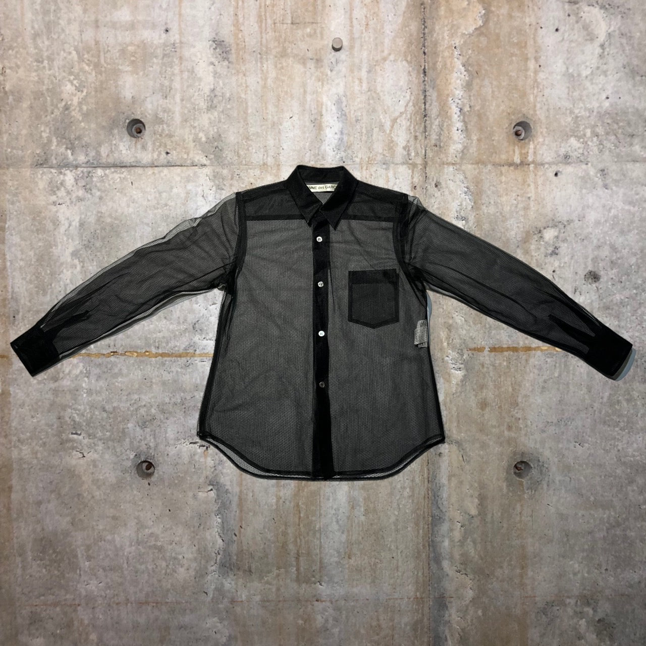 COMME des GARCONS(コムデギャルソン) 90'sシースルーシャツ GB-100240 表記なし ブラック AD1995