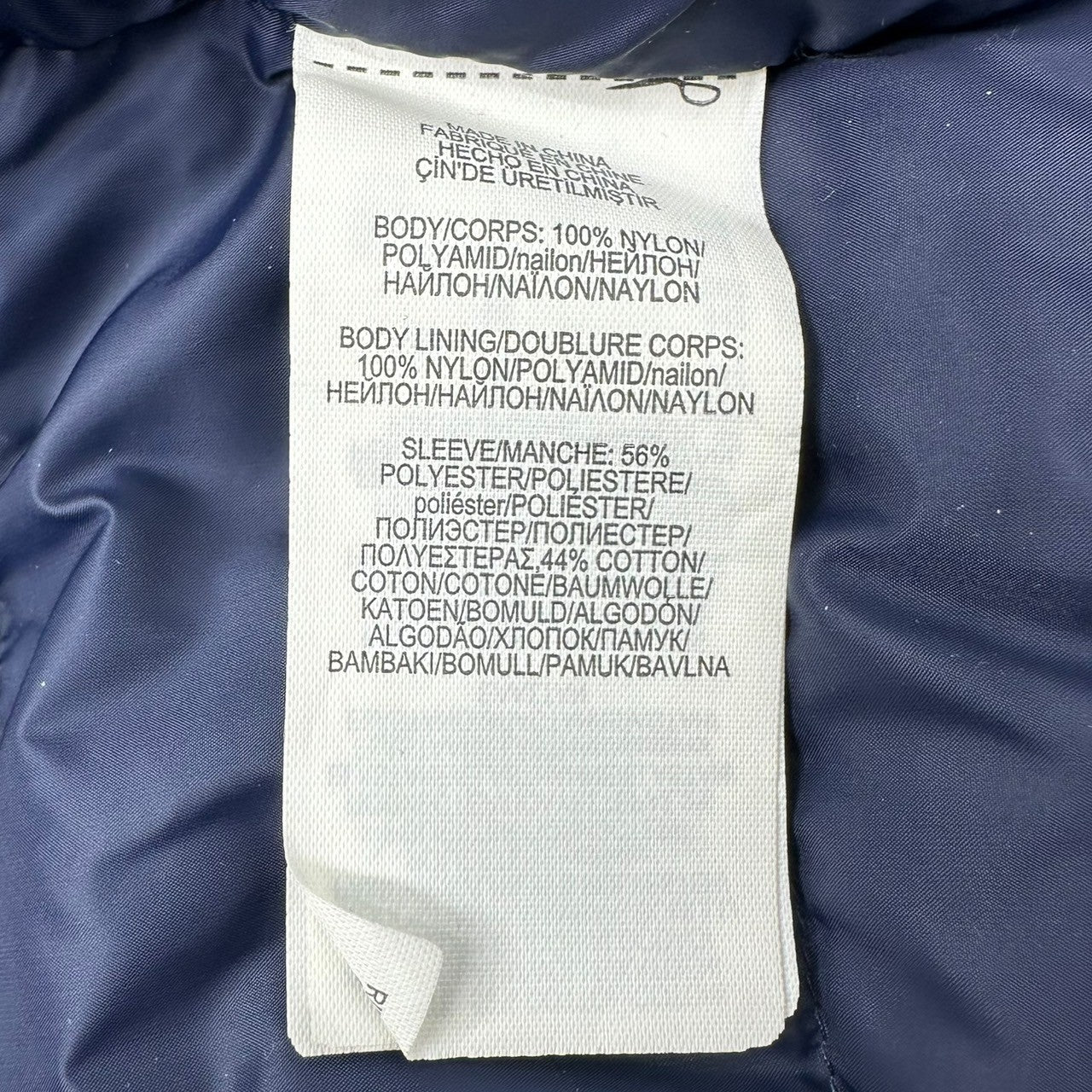 POLO RALPH LAUREN(ポロラルフローレン) Sleeve Switching Ribbed Neck Down Blouson Jacket 袖切替 リブネック ダウン ブルゾン ジャケット 710671057001 L ネイビー