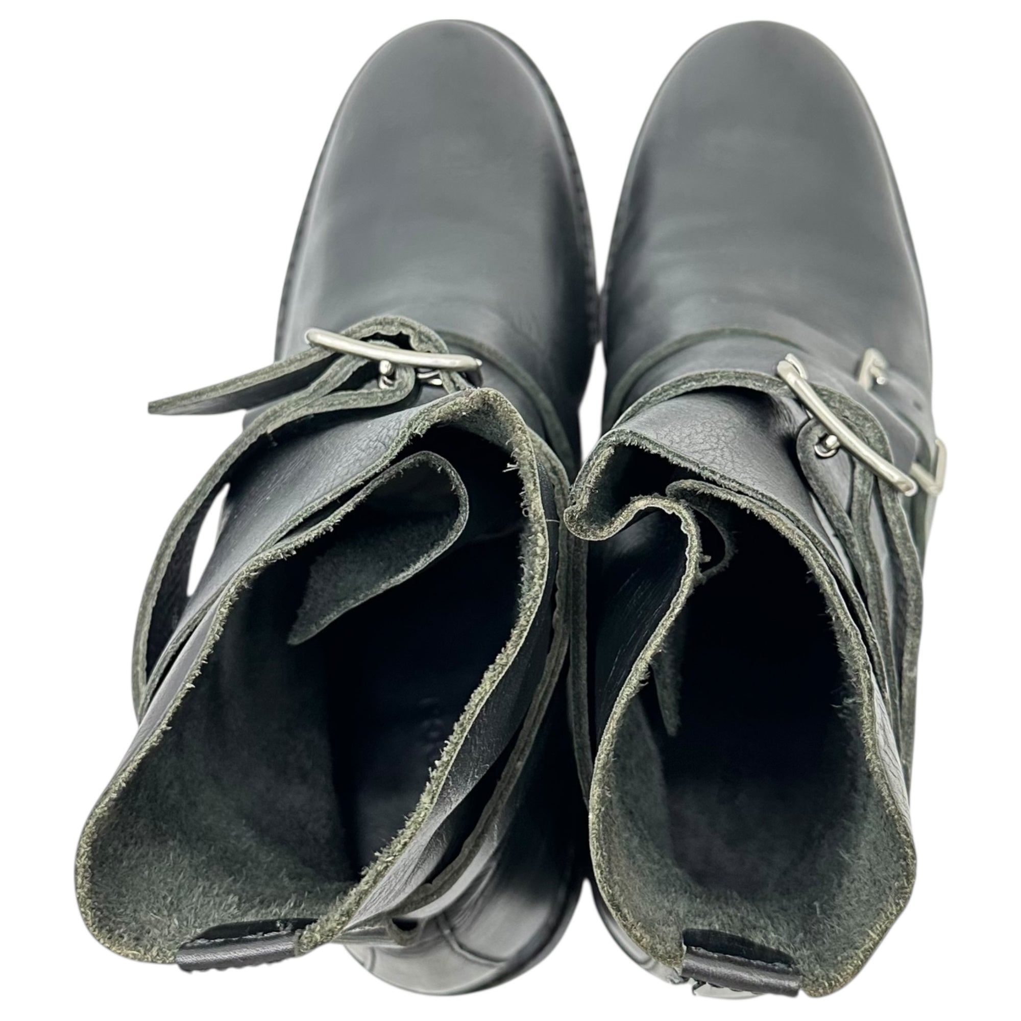 zucca(ズッカ) Double Belt Leather Engineer Boots ダブルベルト レザー エンジニア ブーツ ZU41-AJ348 L(25.5~26cm程度) ブラック