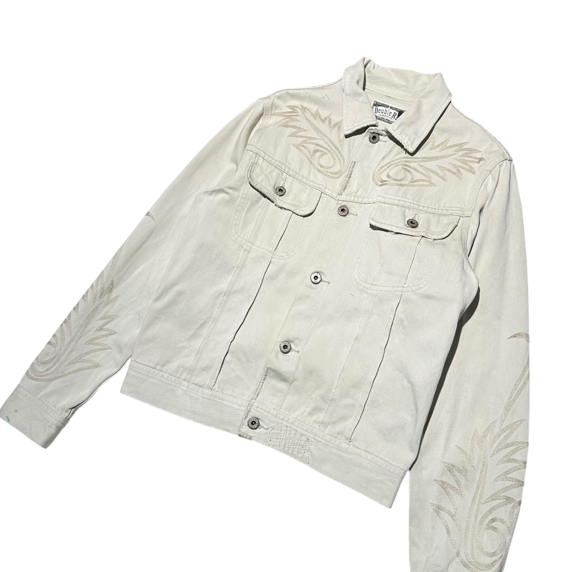 RRL(ダブルアールエル) 00's Western Stitch Vintage-Washed Jacket ウエスタン ステッチ ヴィンテージ加工 ジャケット JR-RL-HM-4182 M アイボリー
