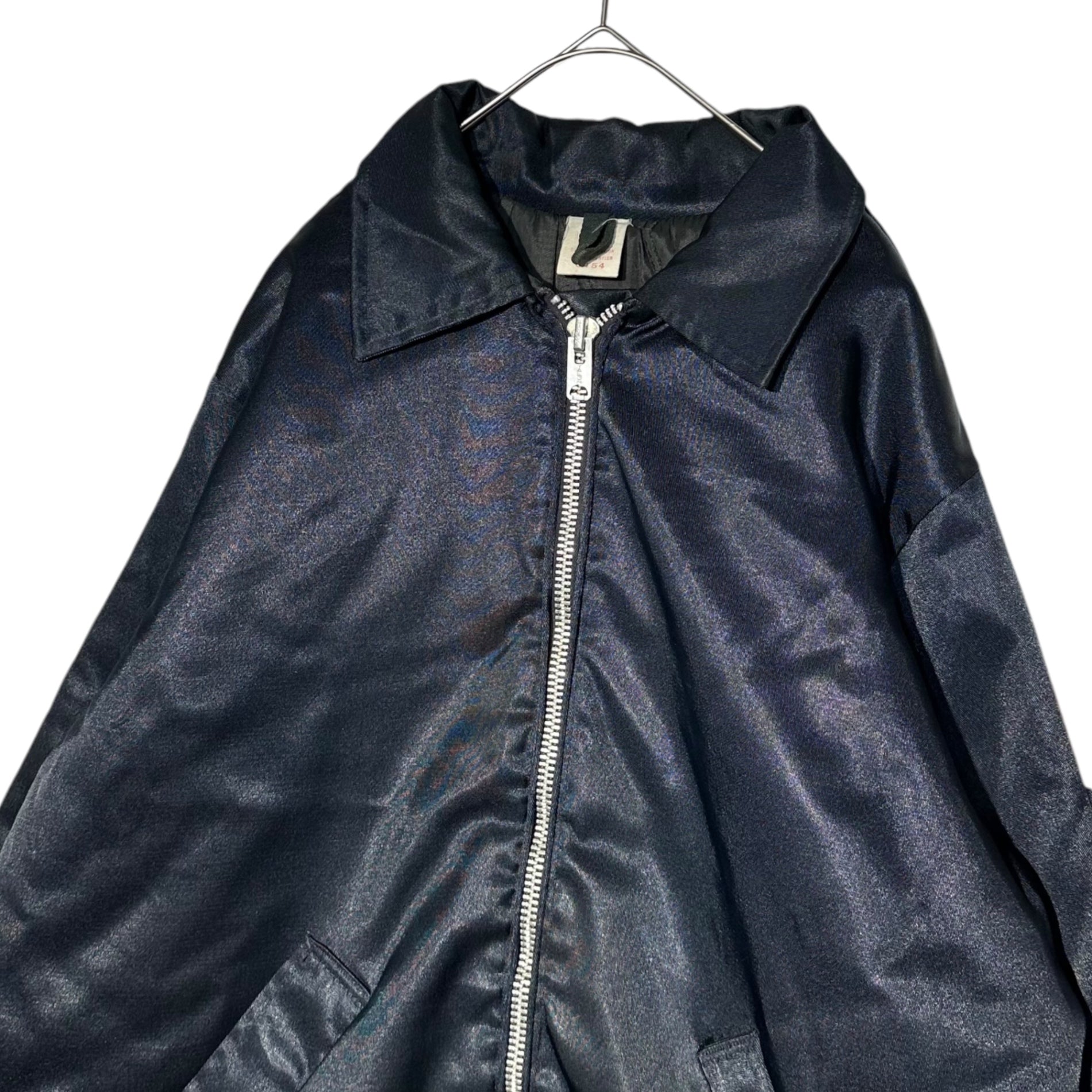 Lion(ライオン) 60's~70's TALON zip Uniform Nylon Work Jacket タロン ジップ ユニフォーム ナイロン ワーク ジャケット L ネイビー 推定60年代~70年代 ヴィンテージ 古着 中綿