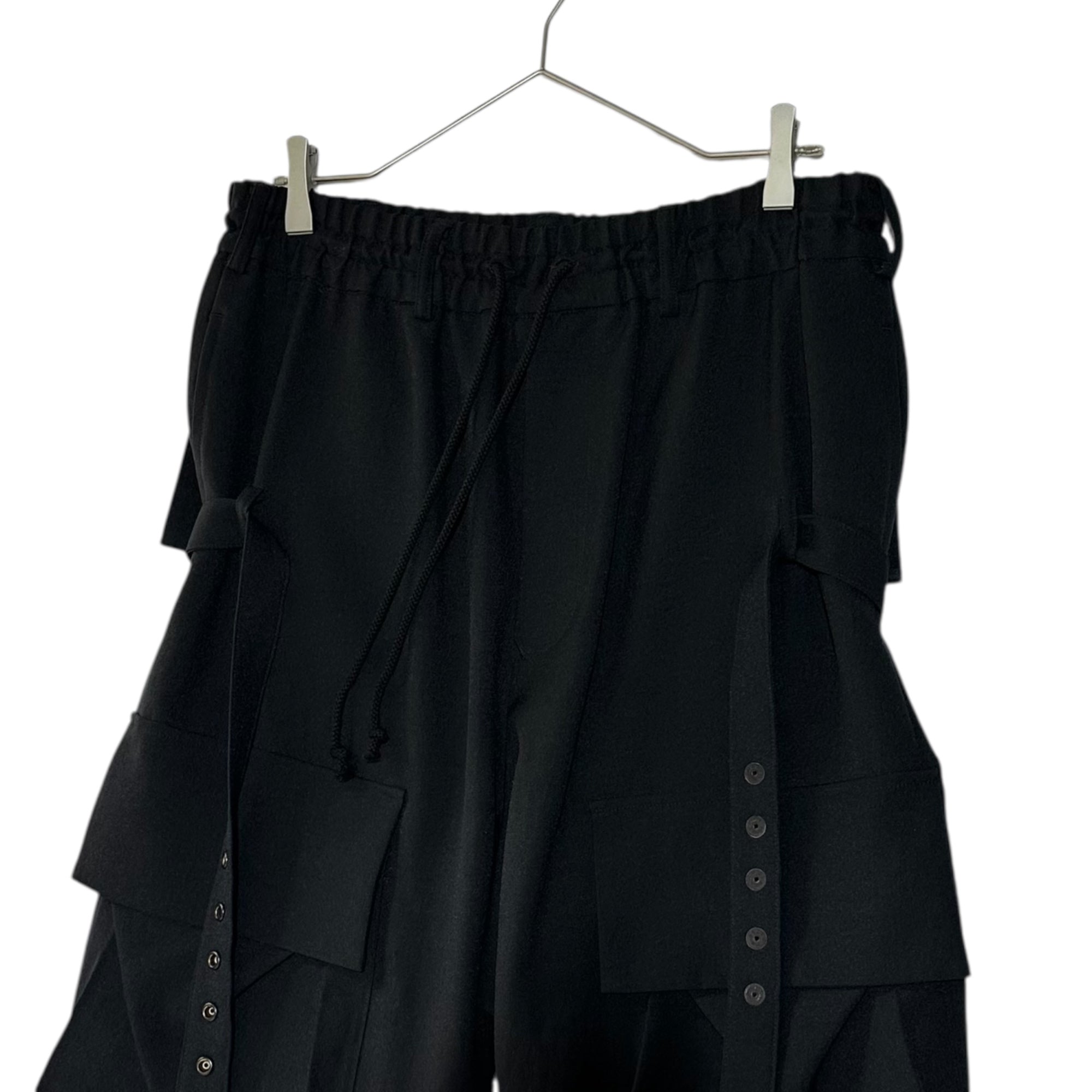s'yte(サイト) Polyester cargo pants ポリエステル カーゴ パンツ UQ-P09-904 3(M程度) ブラック ボンテージ