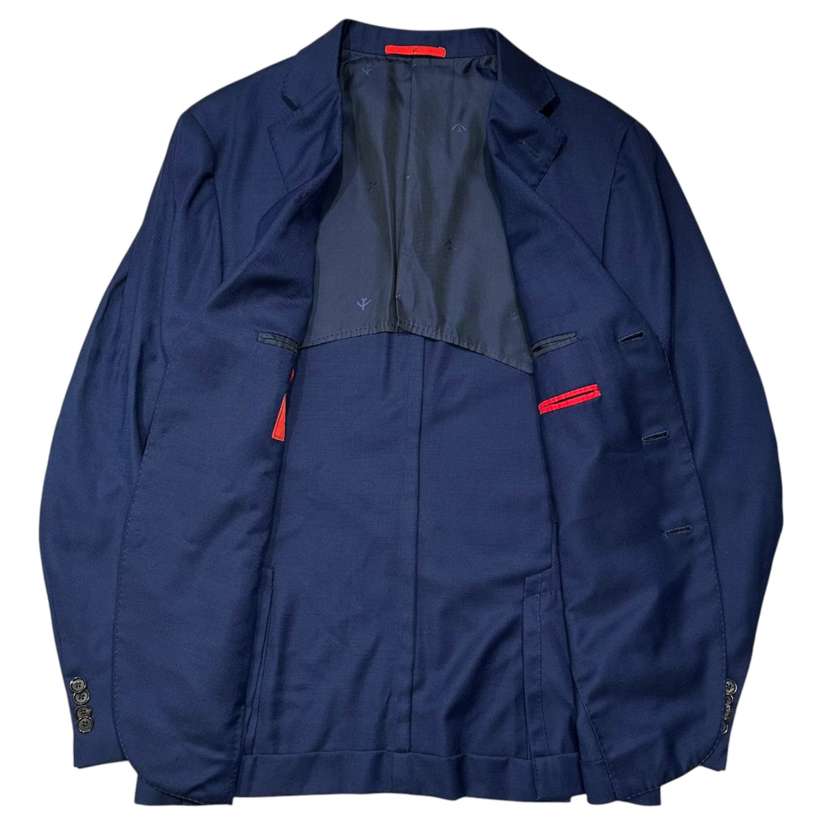 ISAIA(イザイア) SUPER 130's AQUA WOOL SAILOR 3B JKT セーラー ウール テーラード ジャケット 46 ネイビー