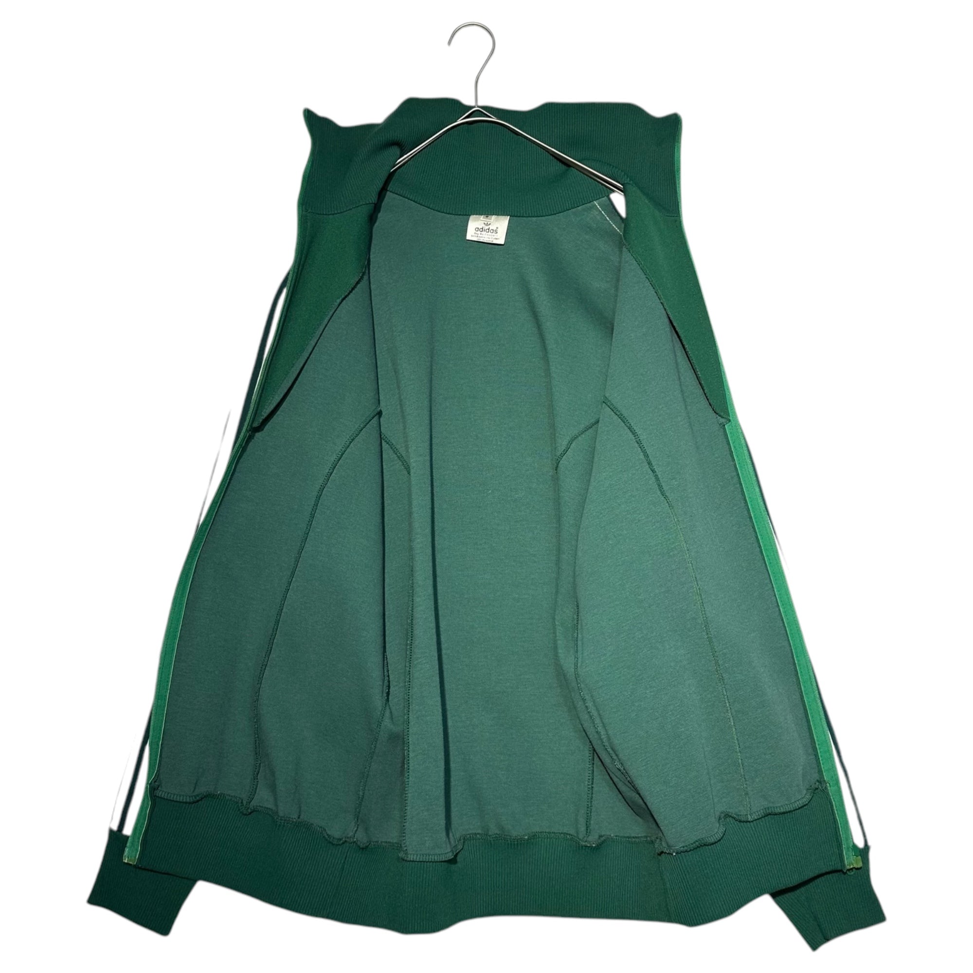 adidas(アディダス) 70's~80's Yugoslavia made track jacket ユーゴスラヴィア製 トラック ジャケット 9(L程度) グリーン 70年代~80年代 ヴィンテージ megaジップ