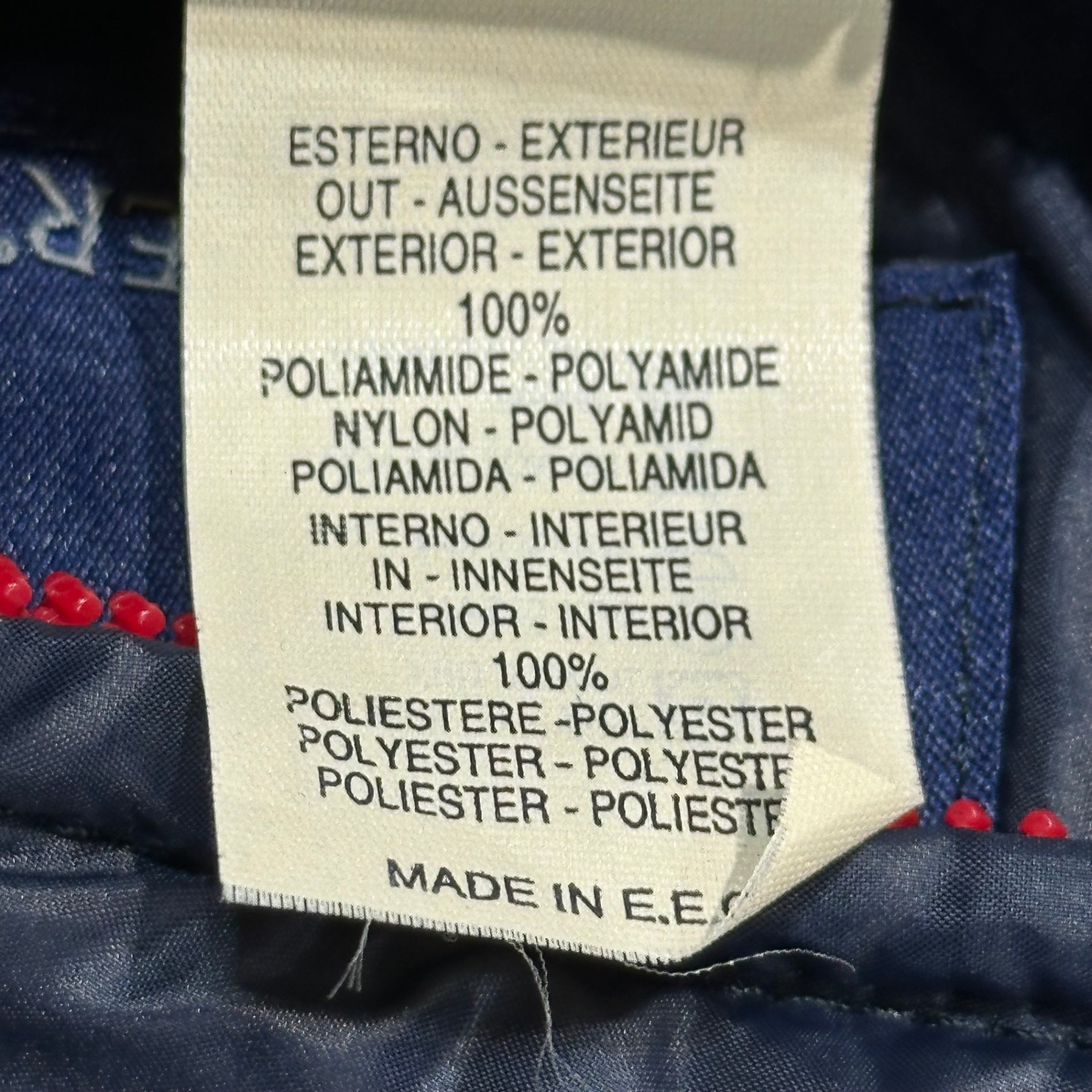 MONCLER(モンクレール) Fleece Reversible Logo Patch Decorative Zip-Up Jacket フリース リバーシブル ロゴワッペン 装飾 ジップアップ ジャケット M ネイビー×レッド HUSKY OLD