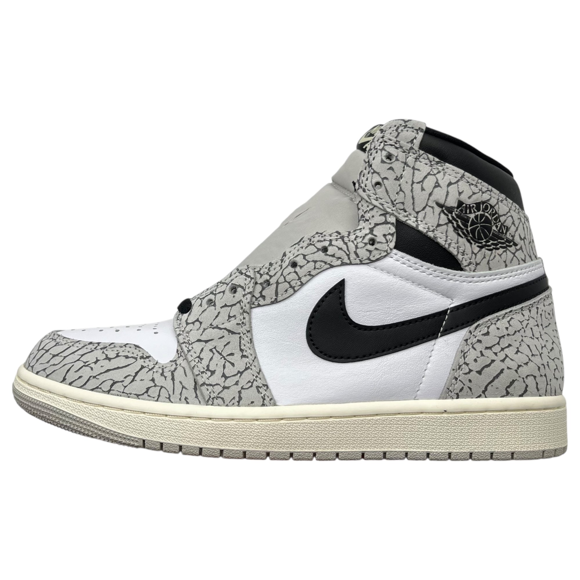 NIKE(ナイキ) Air Jordan 1 High OG "White Cement/Safari" エアジョーダン1 ハイ ホワイト セメント DZ5485-052 27cm ホワイト×グレー 箱付 ハイカット スニーカー