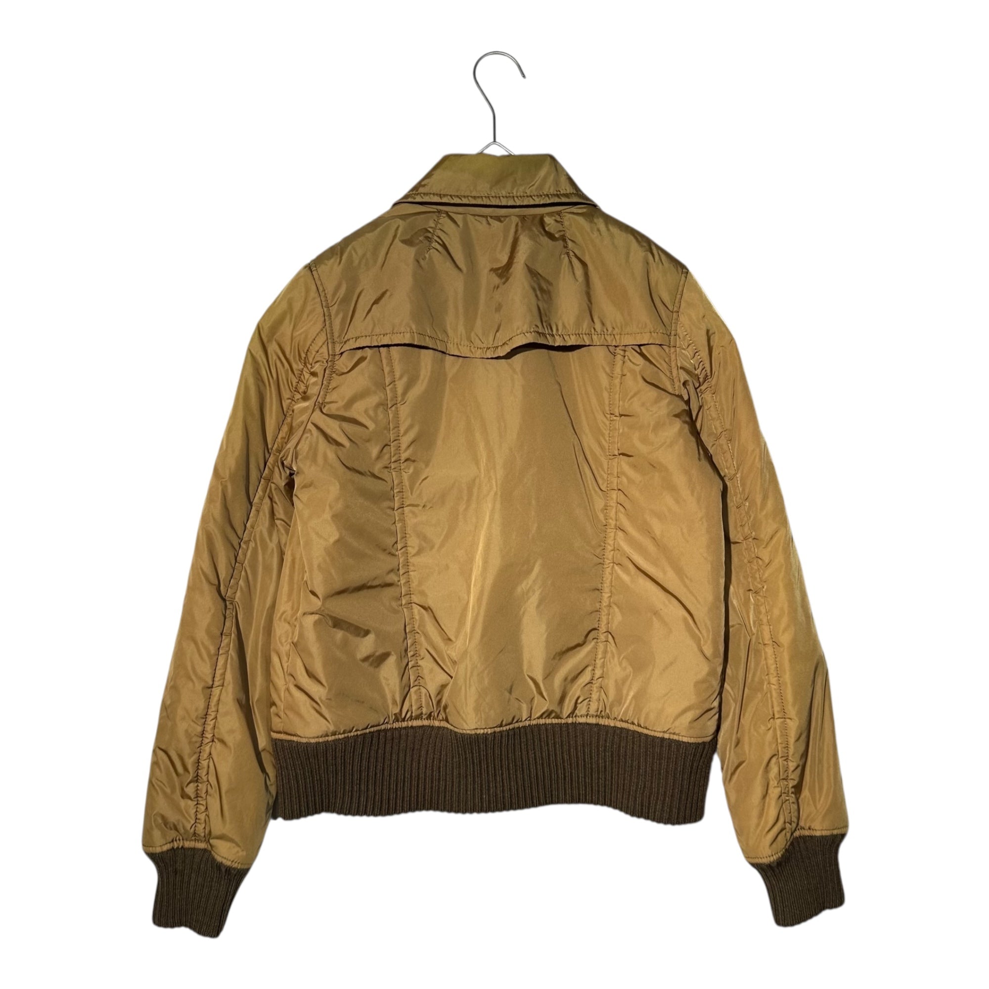 BURBERRY BLUE LABEL(バーバリーブルーレーベル) Cotton ribbed jacket 中綿 リブ ジャケット FCF50-598-50 38(M程度) ブラウン
