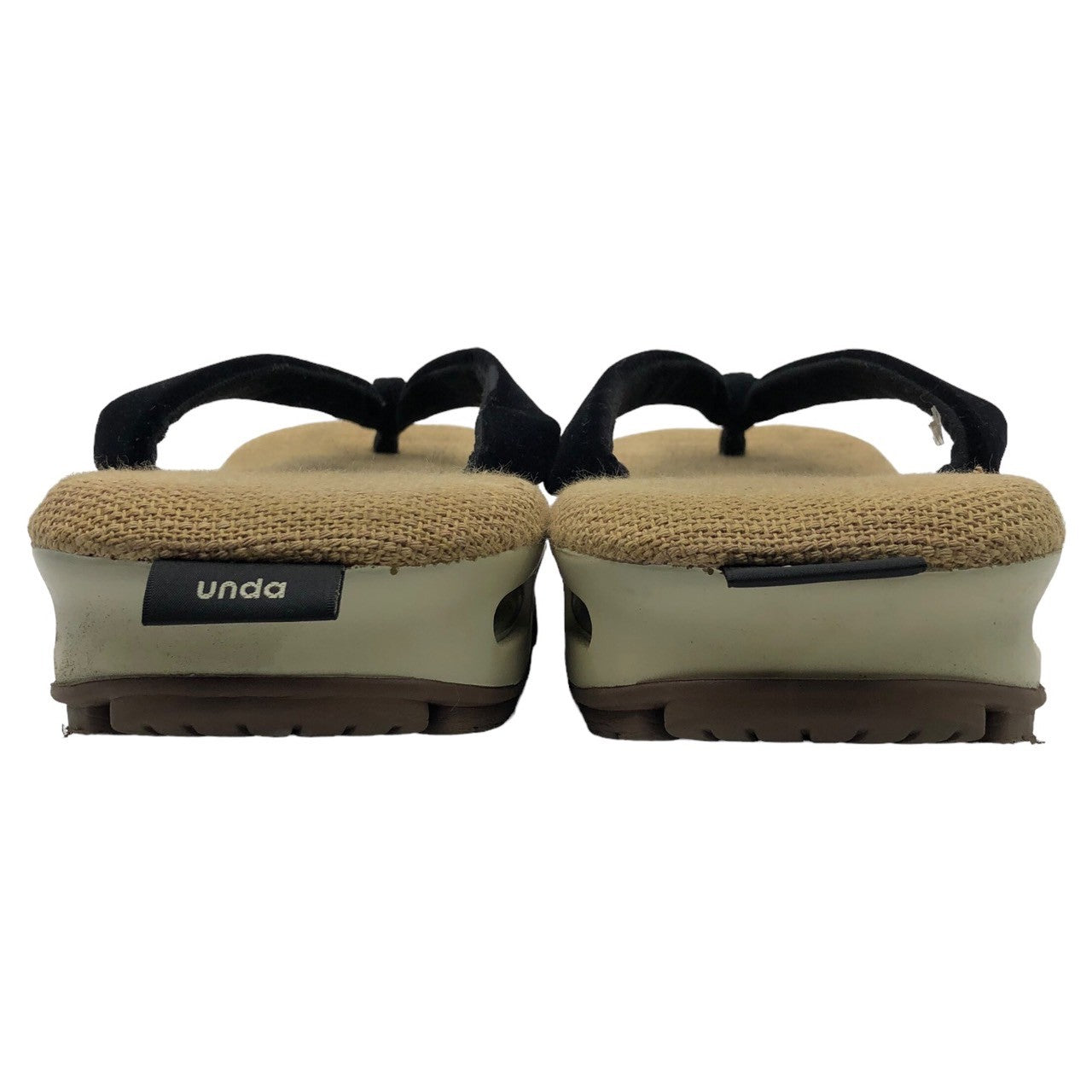 goyemon(ゴエモン) 雪駄×スニーカー「unda-雲駄-」/ SETTA × SNEAKER “ unda ” M ナチュラル×ブラック 箱付 サンダル