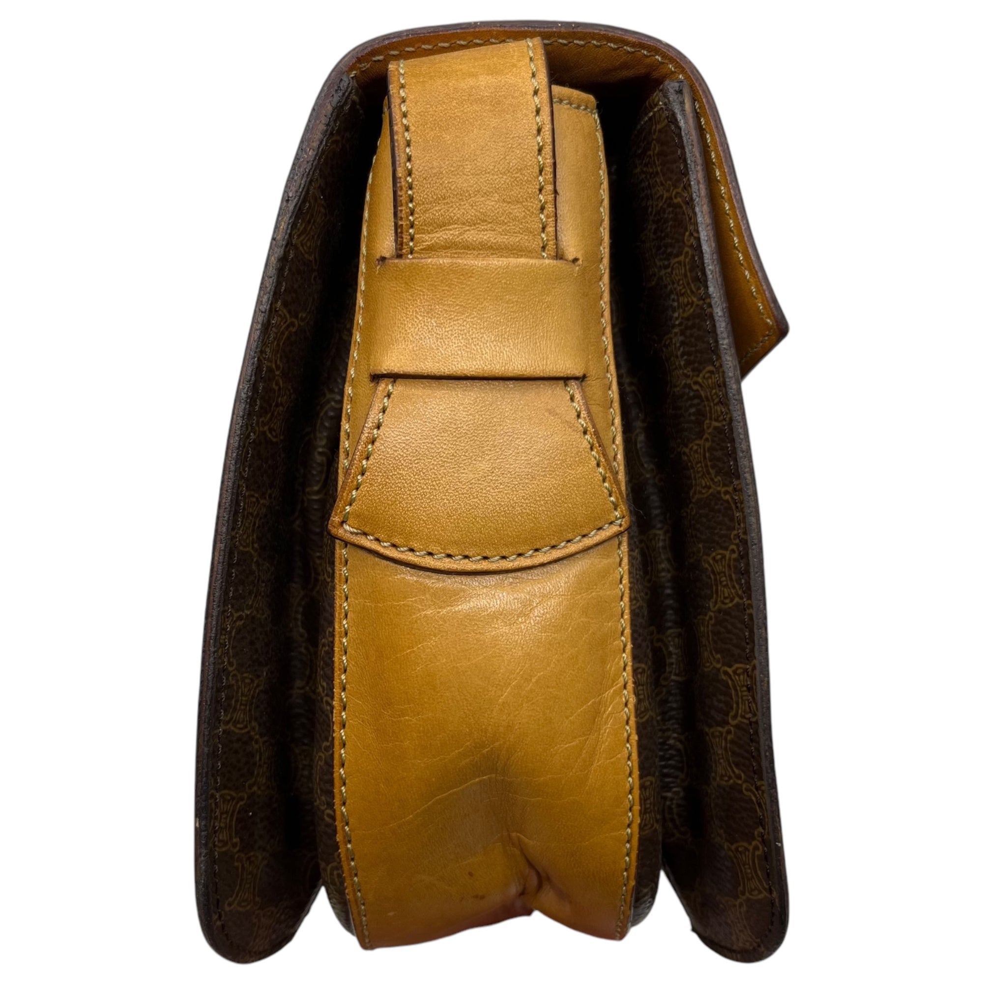 CELINE(セリーヌ) Macadam pattern shoulder bag マカダム柄 ショルダー バッグ F/01 ブラウン ヴィンテージ OLD