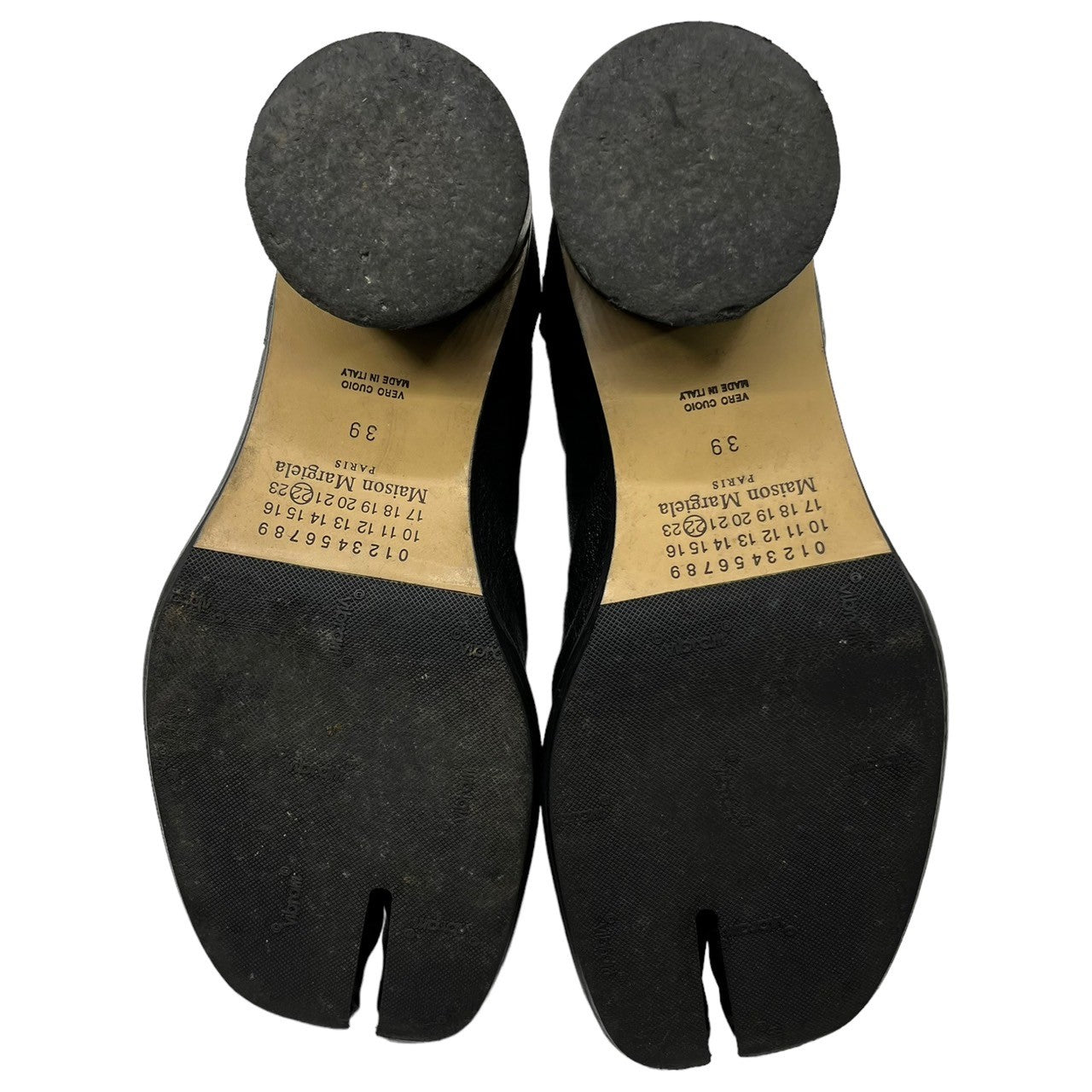 MAISON MARGIELA(メゾンマルジェラ) 21SS TABI BOOTS 足袋 ブーツ シボ革 ヒール S57WU0220 SIZE 39(24.5~25.0程度) ブラック 箱付