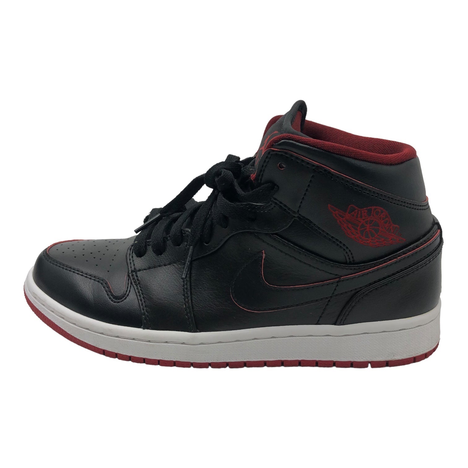 NIKE(ナイキ) AIR JORDAN 1 MID エア ジョーダン 1 ミッド 554724-028 8(26cm) ブラック×レッド
