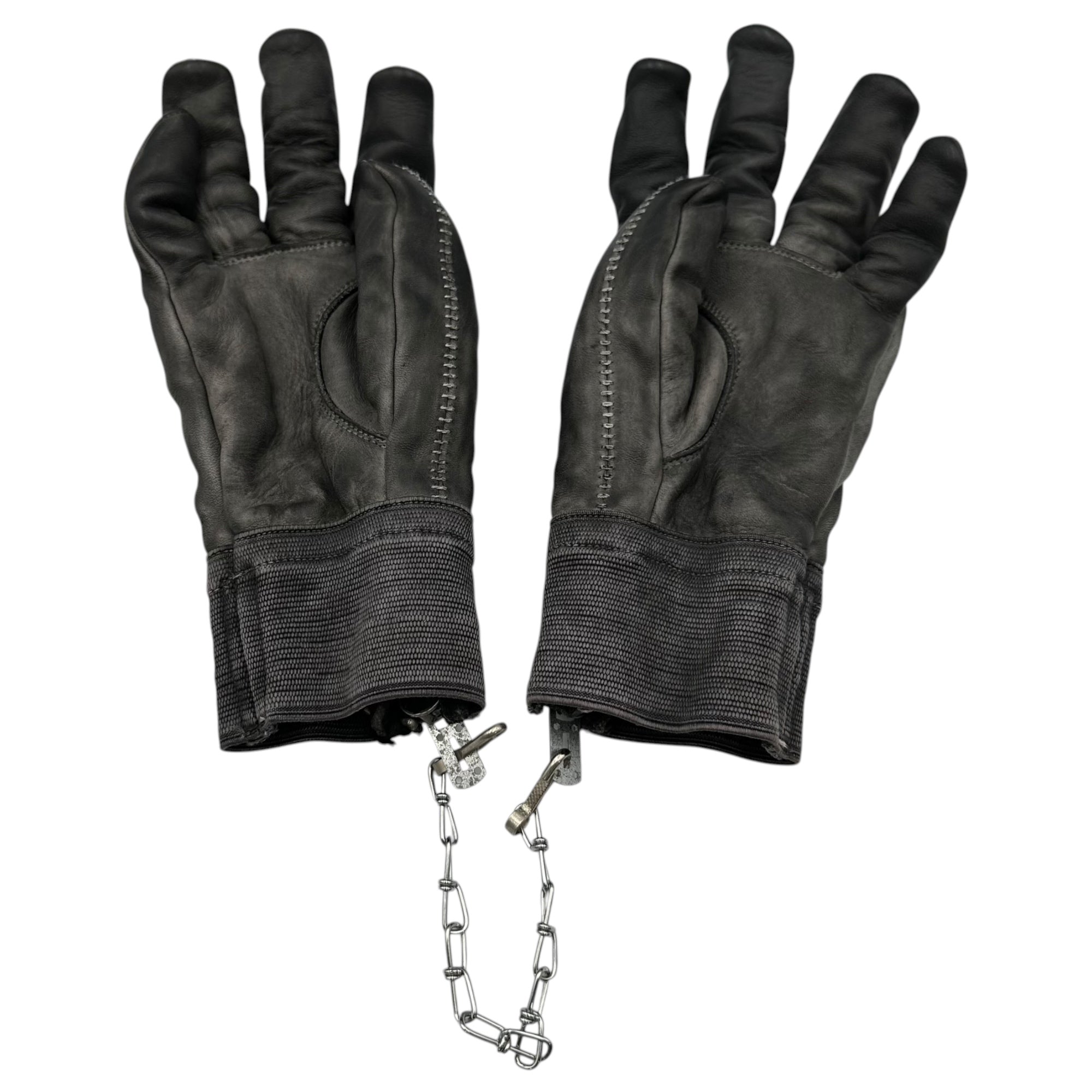 D.HYGEN(ディーハイゲン) Horse Leather Overlock Gloves ホースレザー オーバーロック グローブ グレー 手袋