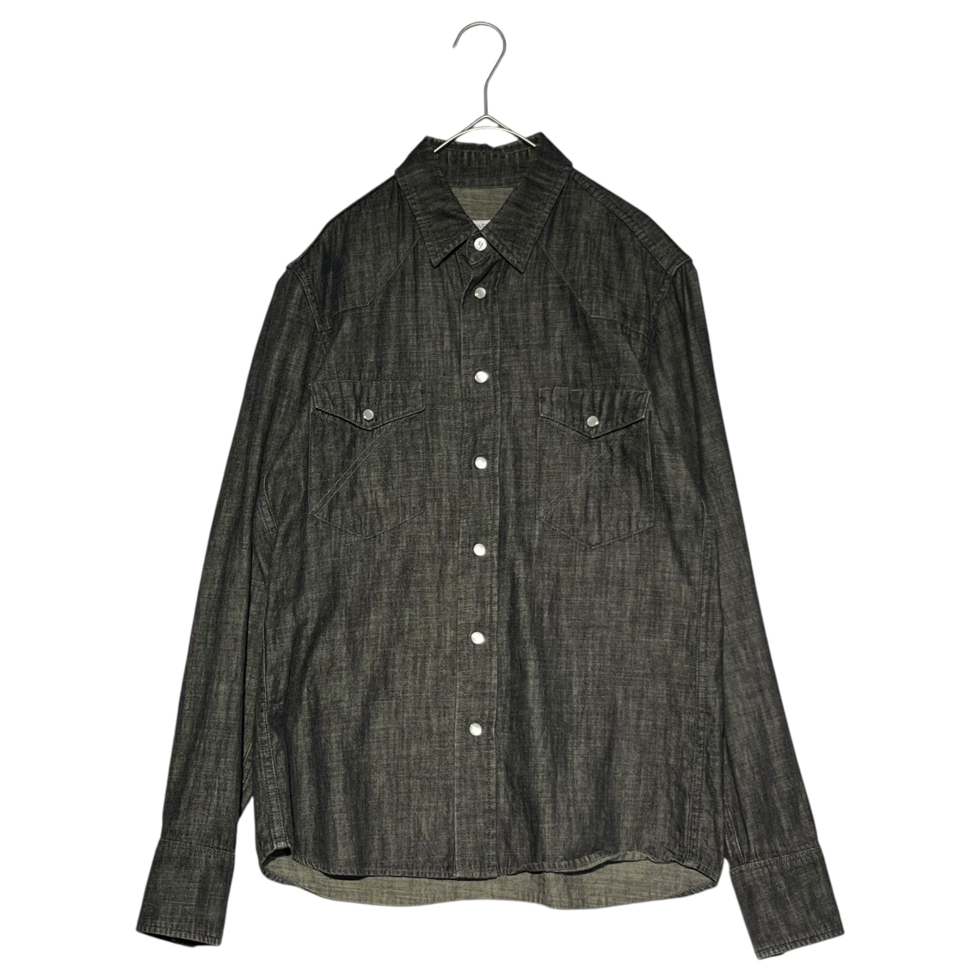 JOHN LAWRENCE SULLIVAN(ジョンローレンスサリバン) Denim shirt デニム シャツ 3B008’ 34 ブラック