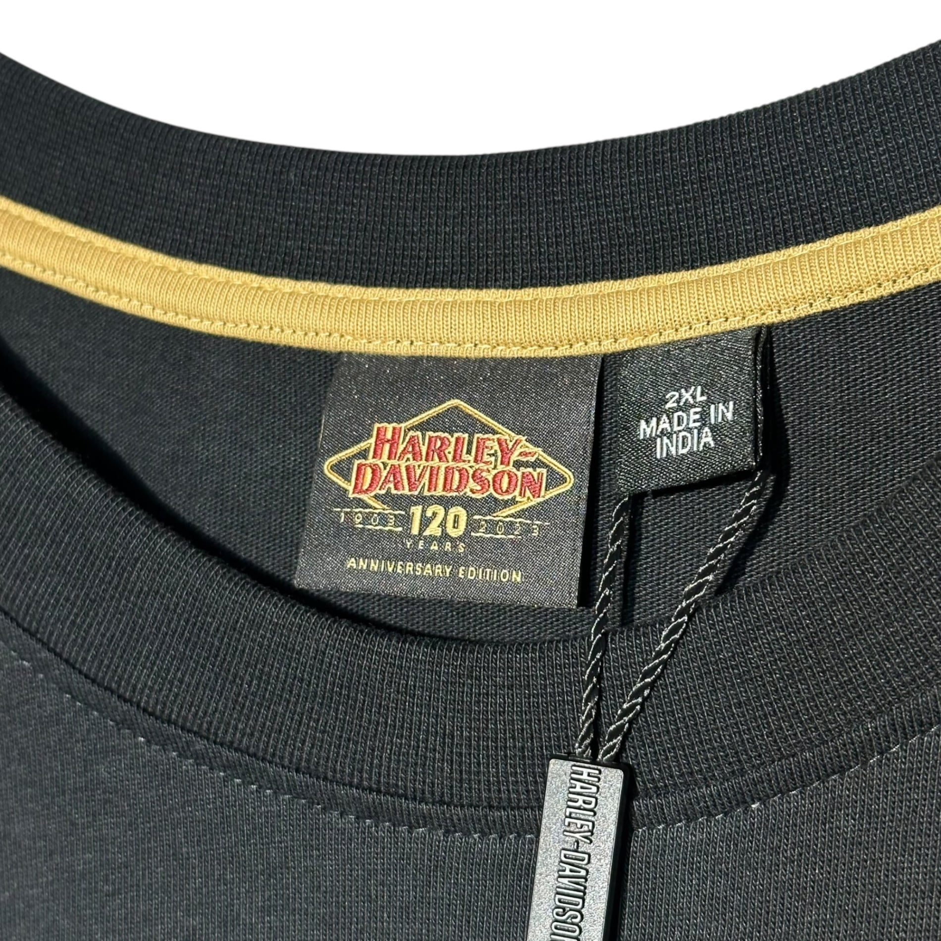 HARLEY DAVIDSON(ハーレーダビッドソン) 120th Anniversary Long Sleeve Tee 120周年記念 ロング スリーブ Tシャツ 2XL ブラック×ブラウン