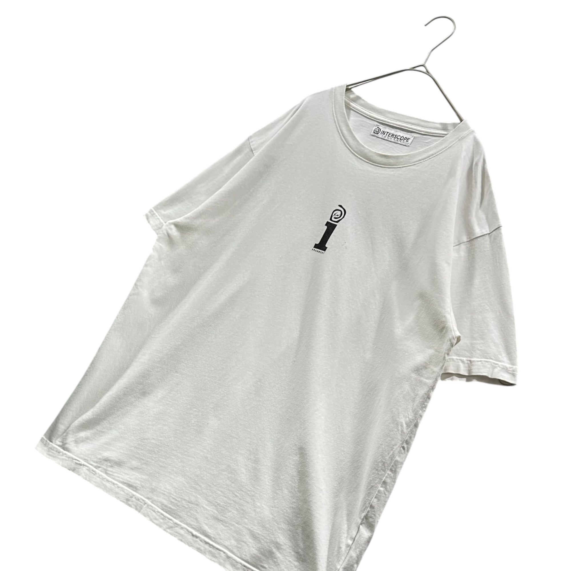 INTERSCOPE×FRAGMENT DESIGN(インタースコープ×フラグメントデザイン) Print S/S Tee ロゴ プリント 半袖 Tシャツ L ホワイト