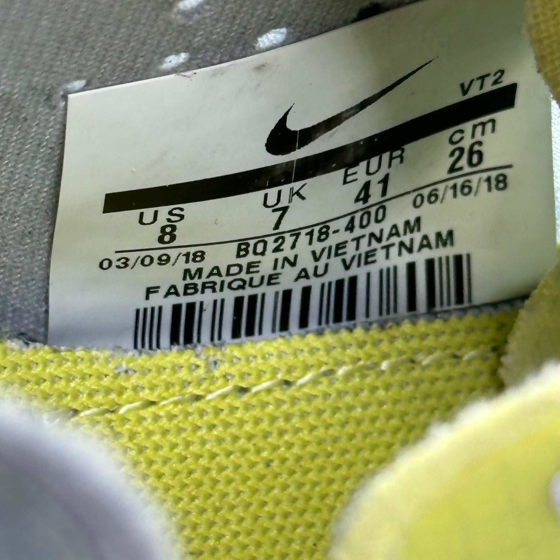 NIKE × UNDERCOVER(ナイキ × アンダーカバー) React Element 87 Blue/Yellow リアクト エレメント ブルー イエロー スニーカー BQ2718-400 26.0cm ブルー×イエロー