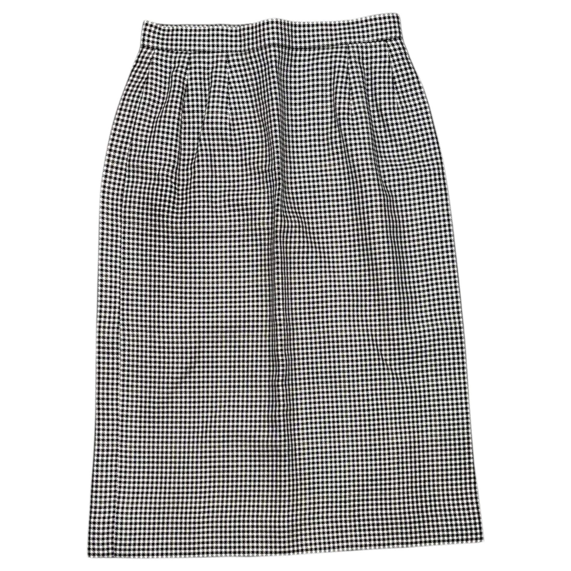 Burberry’s(バーバリーズ) 1990's Houndstooth Double-Dreasted Blazer Setup 千鳥柄 ダブル ブレザー スカート セットアップ FJ051-666 7AR ホワイト×ブラック 90年代 ヴィンテージ テーラード ジャケット ウール シルク 上下
