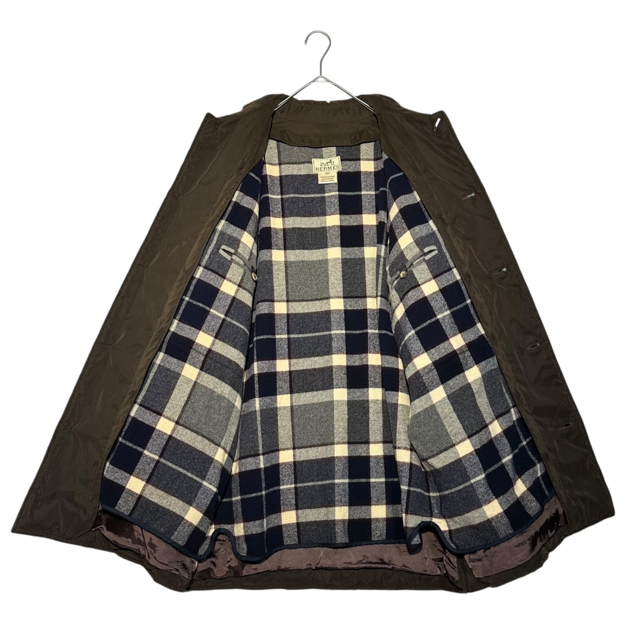 HERMES(エルメス) Quilted coat with liner ライナー付 キルティング コート 48(M程度) ブラウン 中綿 ジャケット