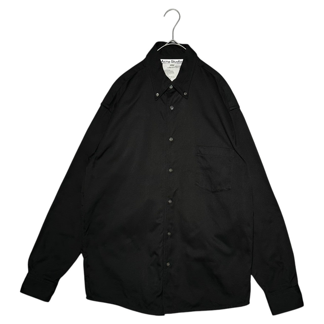 Acne Studios(アクネストゥディオズ) Button-up overshirts Button-down shirts ボタン アップ オーバー シャツ FN-MN-OUTW000932 44(S程度) ブラック ボタンダウン