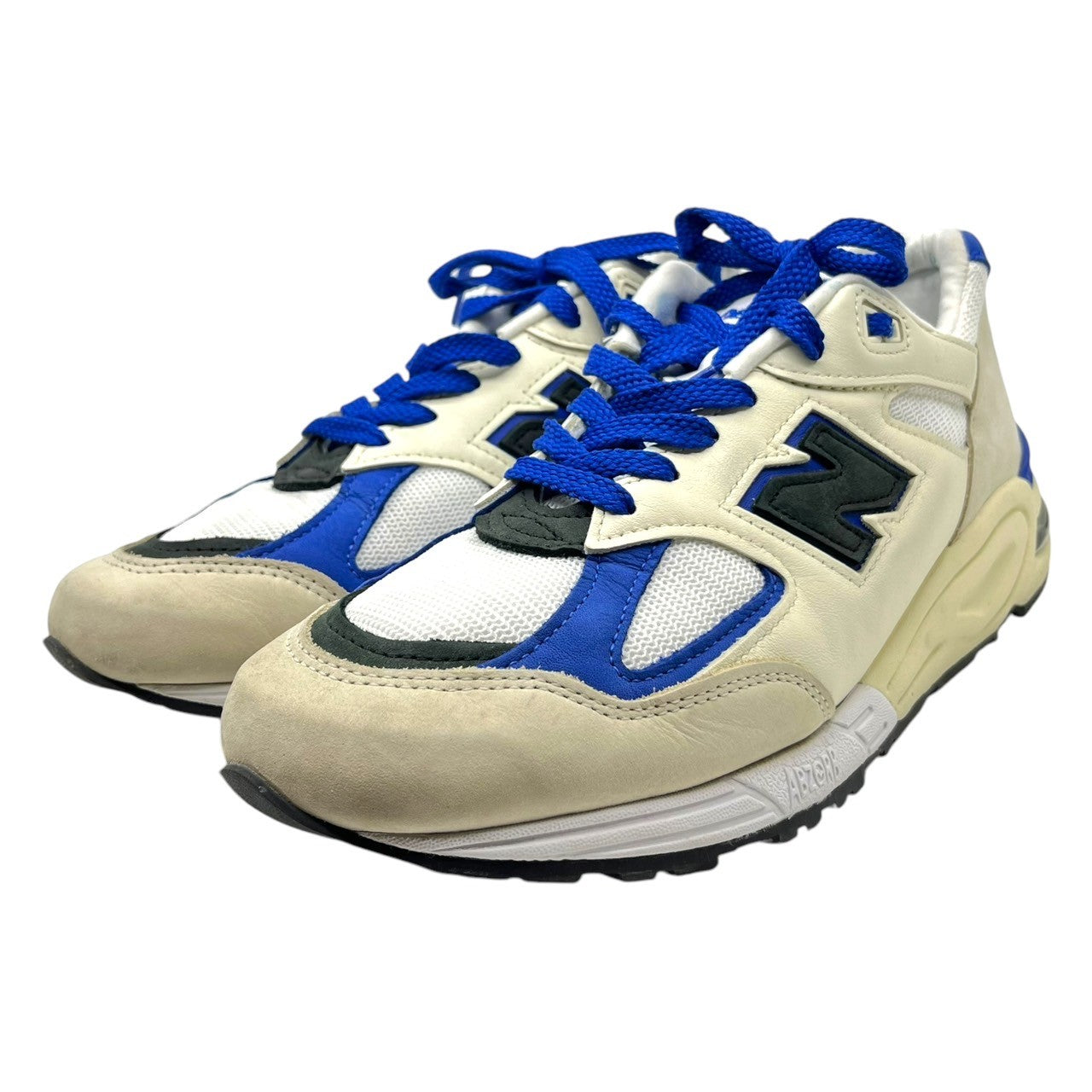 NEW BALANCE(ニューバランス) USA made M990WB2 EDDY SANTIS Sneakers ローカット スニーカー M990WB2 27cm ホワイト×ブルー レザー 箱付