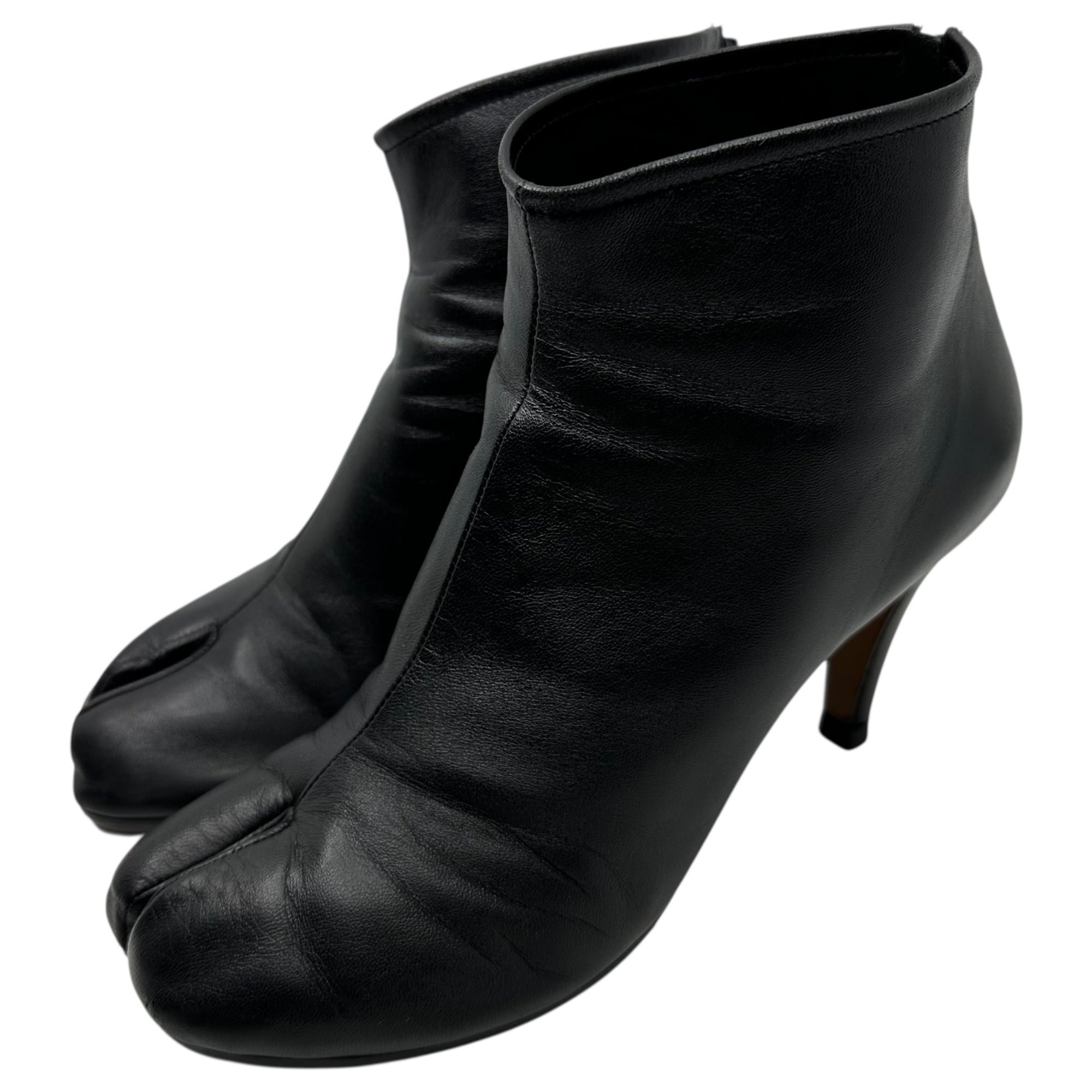 MAISON MARGIELA(メゾンマルジェラ) 19AW TABI STILETTO ANKLE BOOTS 足袋 ピン ヒール アンクル ブーツ S58WU0272 37(23.5~24.cm程度) ブラック 箱付属 タビ