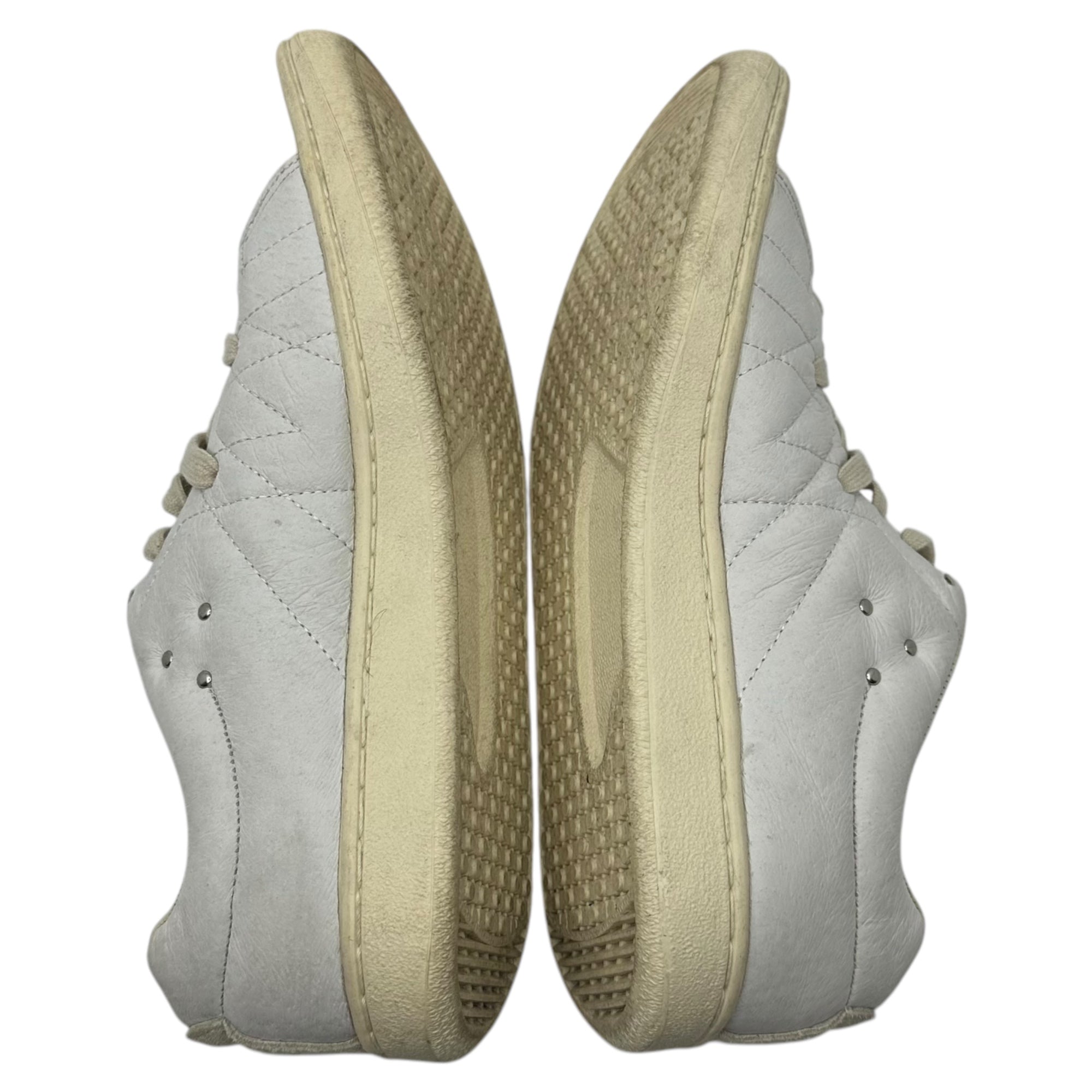 White Flags(ホワイトフラッグス) レザー ローカット スニーカー キルティング パテント 42(26.5cm程度) ホワイト