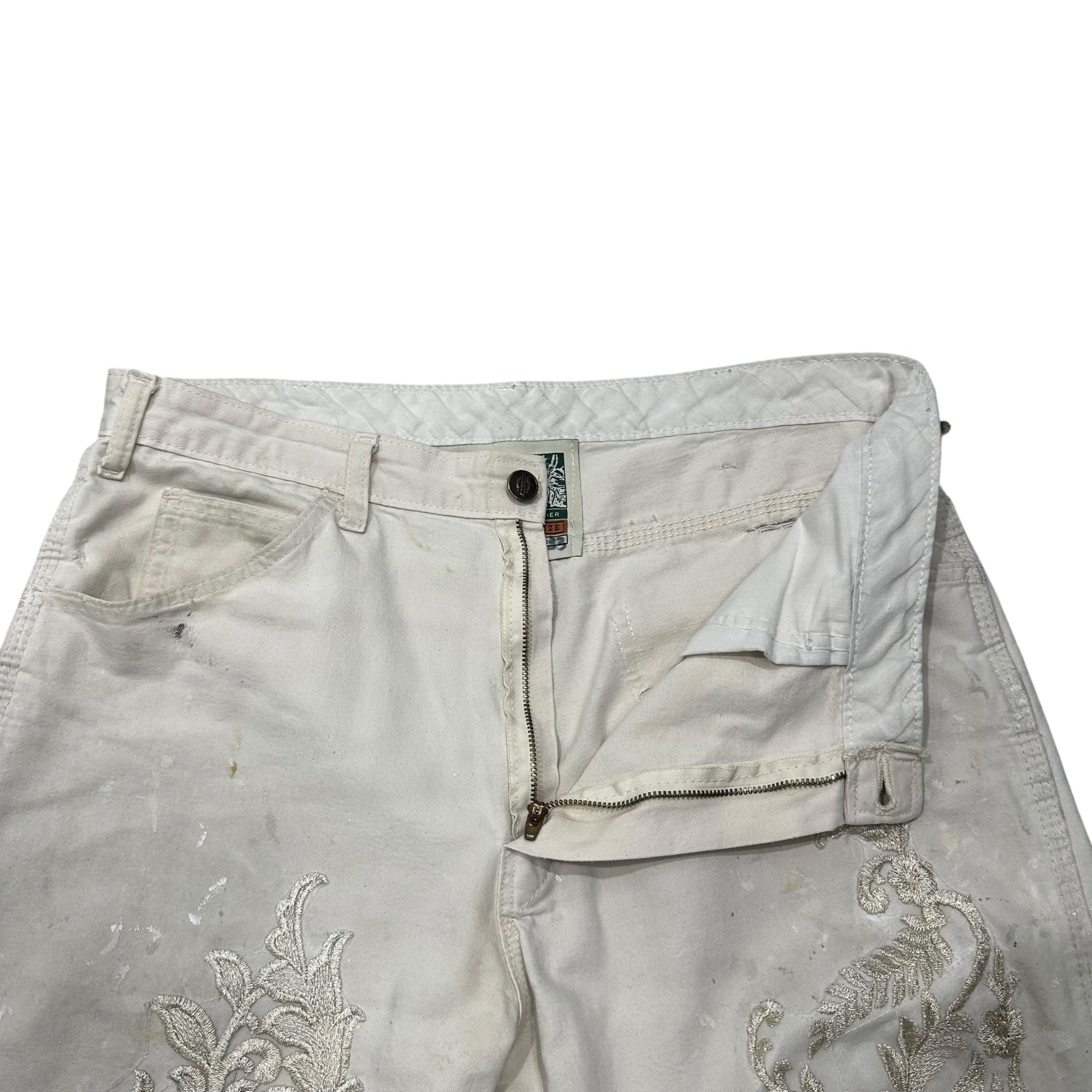 Innocence NYC(イノセンス) PAINT PAINTER PANTS ペイント ペインター パンツ 33 ホワイト 刺繍