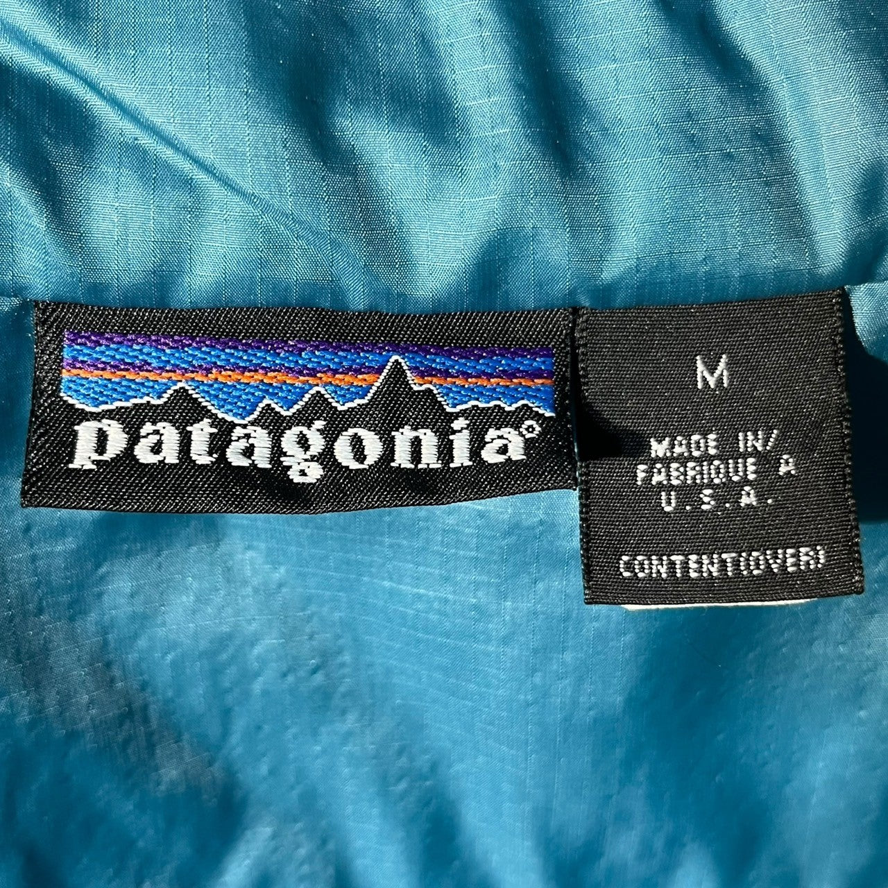 Patagonia(パタゴニア) 90's USA made Puff ball pullover vest パフボール プルオーバー 中綿 ベスト 04012 M ブラック×ブルー 90年代 ヴィンテージ 97年製