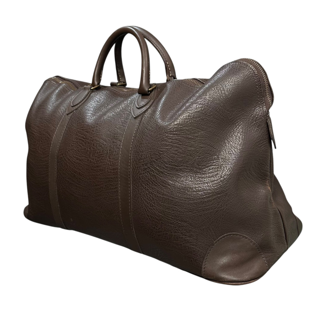 tricot COMME des GARCONS(トリココムデギャルソン) 1980's All-Leather Big Boston Bag オール レザー ビッグ ボストン バッグ FREE ブラウン 80s アーカイブ