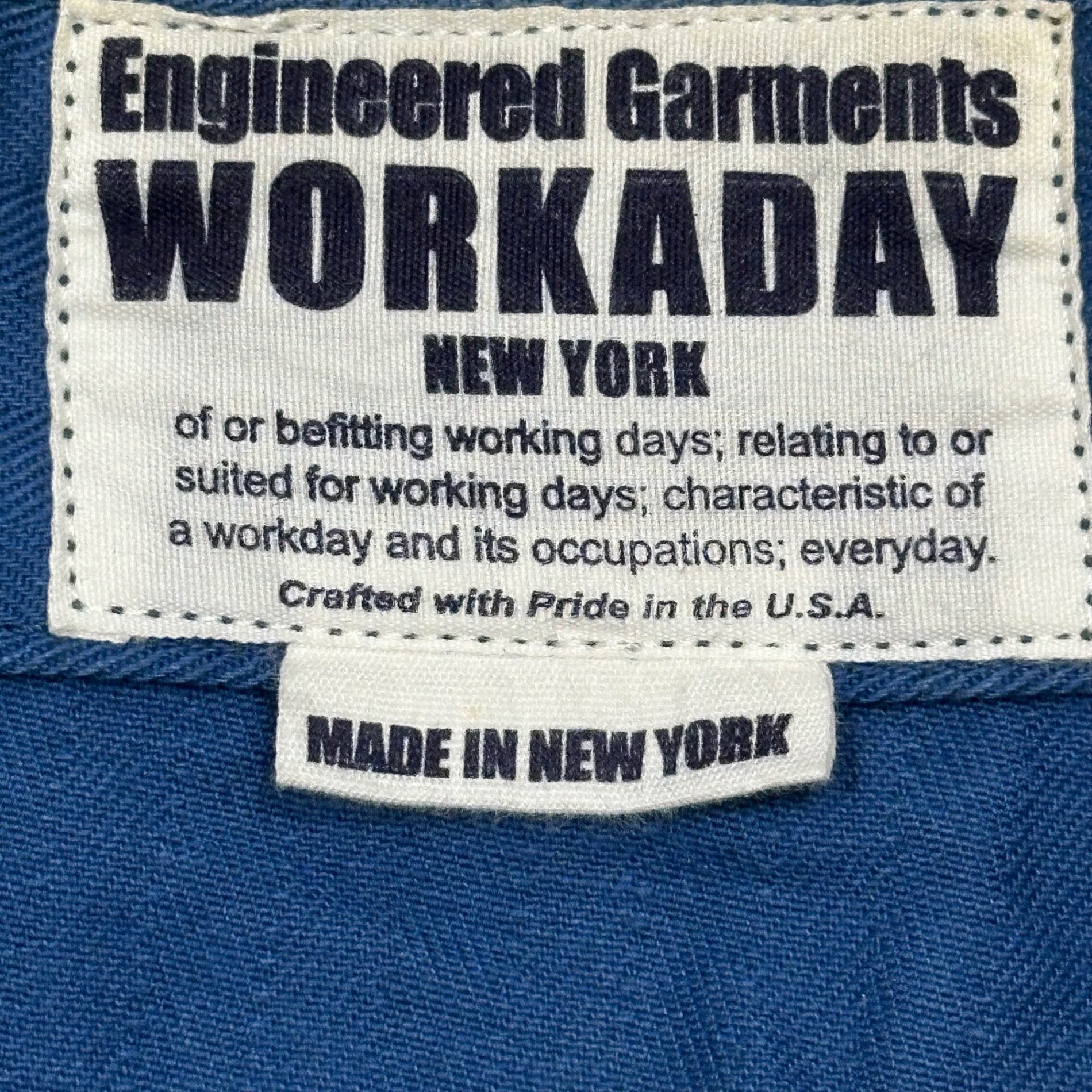 Engineered Garments(エンジニアードガーメンツ) WOKADAY Herringbone Work Pants ヘリンボーン ワーク パンツ S ブルー