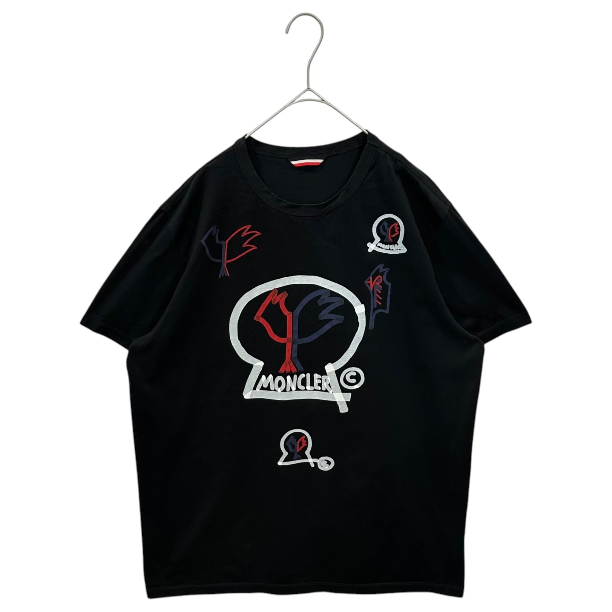 MONCLER(モンクレール) MAGLIA T-SHIRT ロゴ プリント Tシャツ D20918037850 XL ブラック