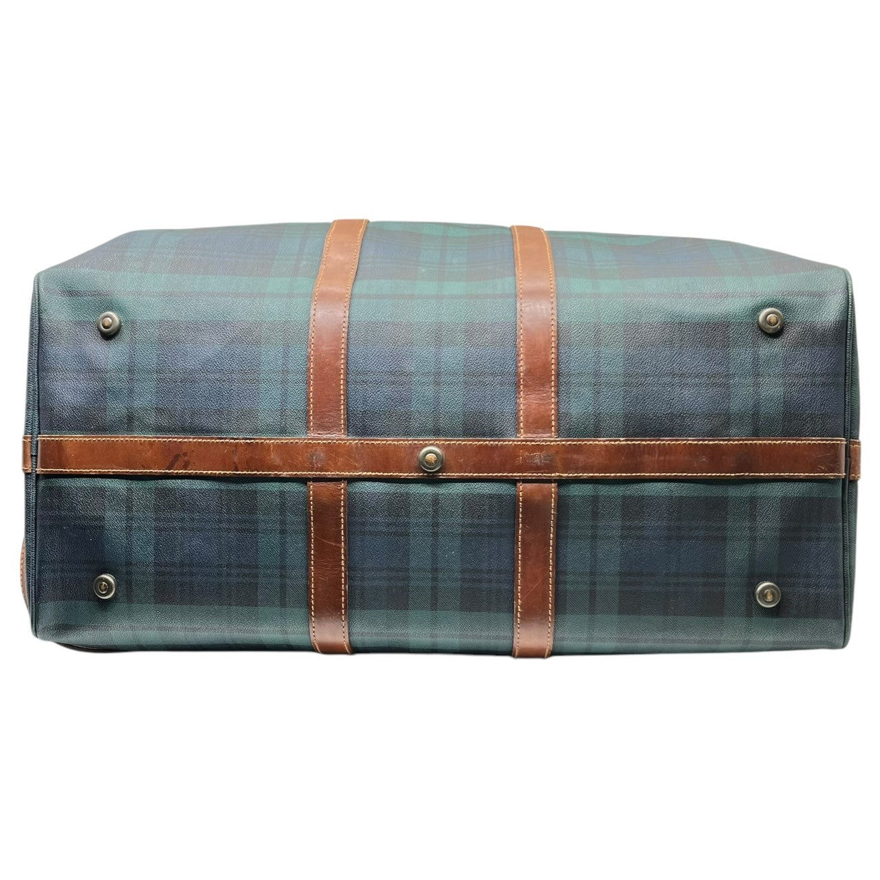 POLO RALPH LAUREN(ポロラルフローレン) 2WAY チェック ボストン バッグ グリーン×ネイビー 旅行