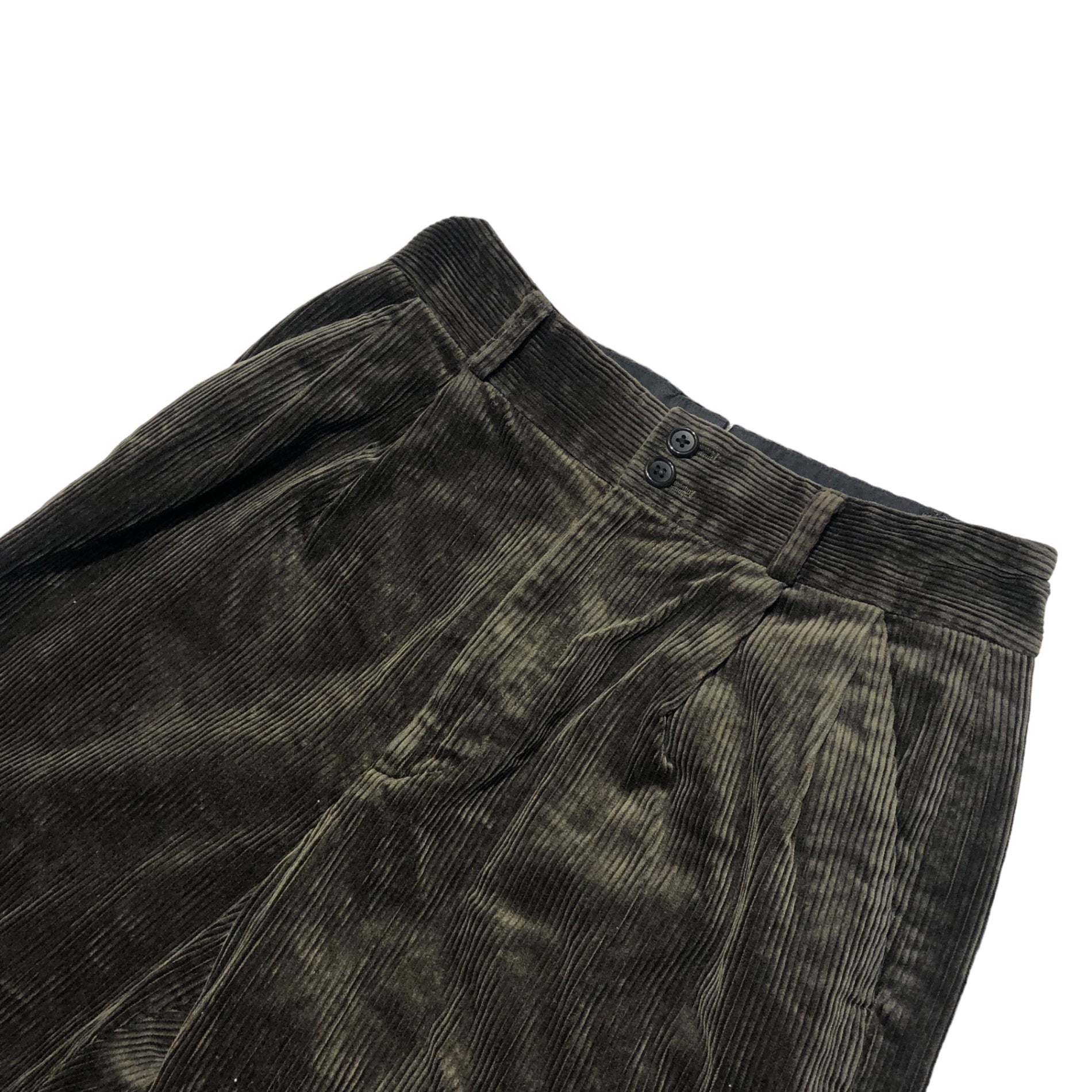 MARGARET HOWELL(マーガレットハウエル) 17AW corduroy setup コーデュロイ セットアップ スーツ 578-7220003 SIZE 2&1 ダークカーキ