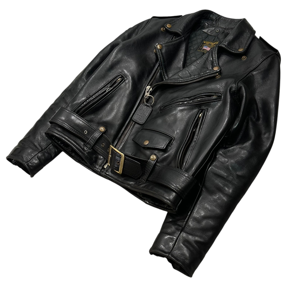 VANSON(バンソン) TYPE C2 Double biker jacket ダブル ライダース ジャケット 38 ブラック レザー