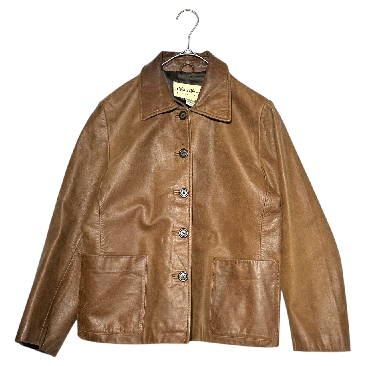 Eddie Bauer(エディーバウアー) 90’s~ Cowhide Leather Jacket カウハイド レザー ジャケット XS ブラウン 90年代~ ヴィンテージ 白タグ