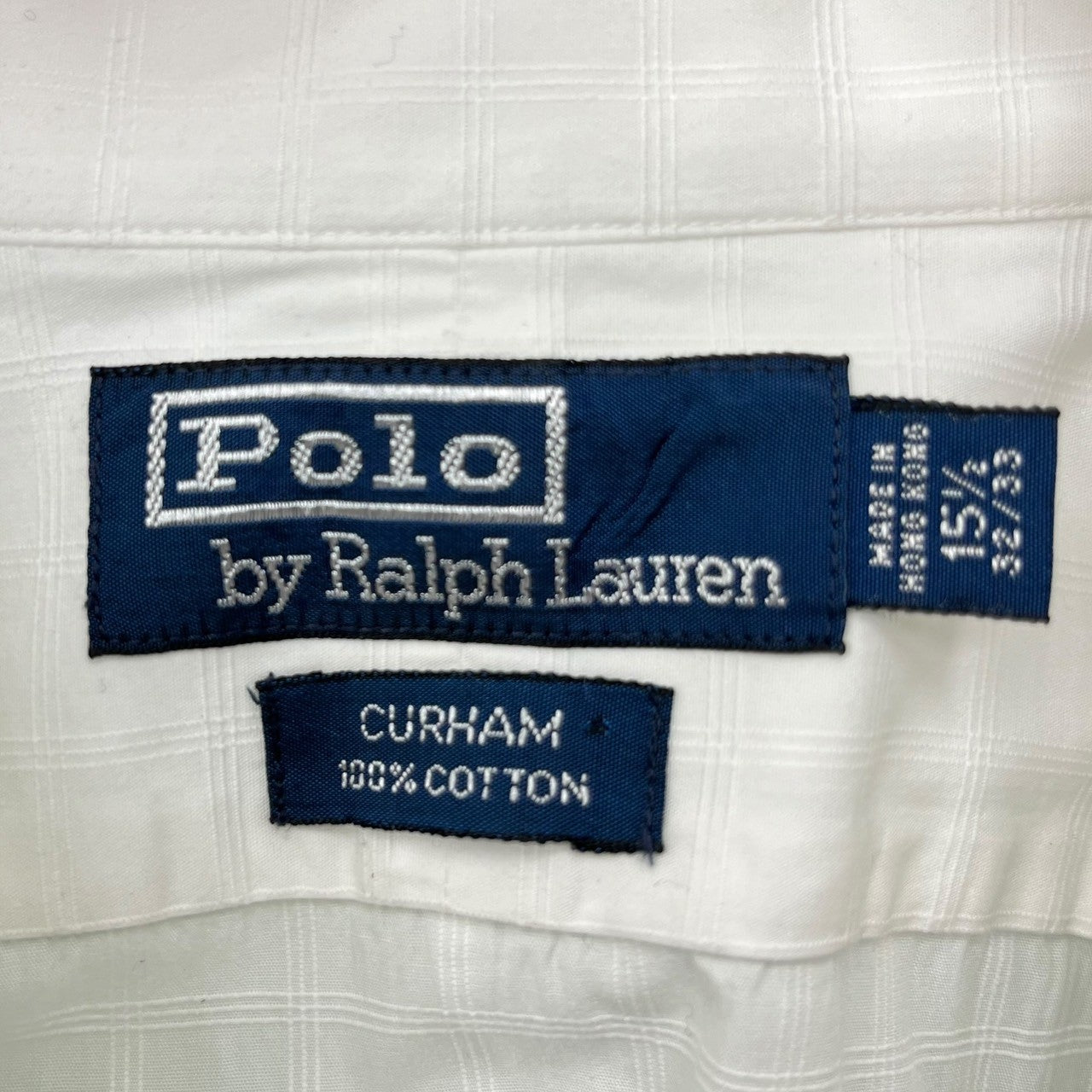 POLO RALPH LAUREN(ポロラルフローレン) 90's CURHAM checked oversized shirt チェック オーバーサイズ シャツ 15 1/2(L程度) ホワイト ポニー無し