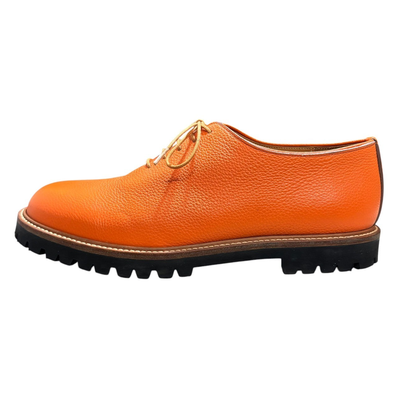 ITADAKIITADAKI(イタダキ) HENRY SHOES ヘンリー シューズ M オレンジ チャンキーソール レザー ドレス 革靴 PERLINGER社