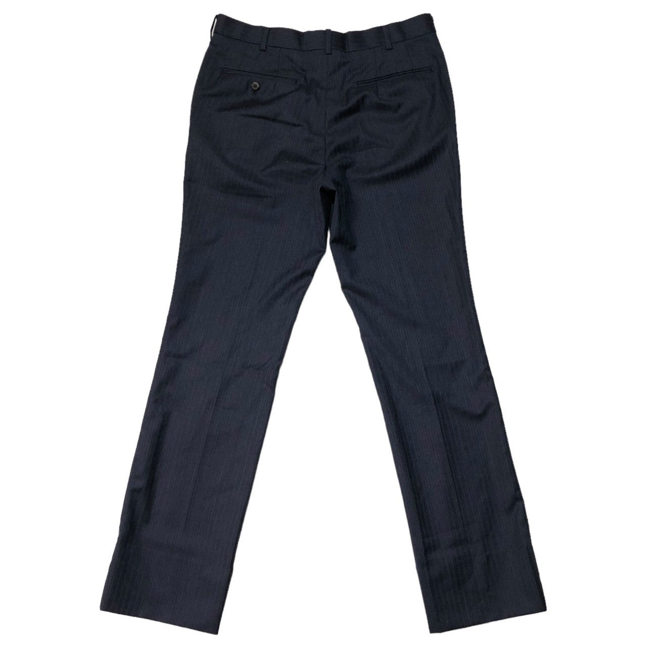 JOHN LAWRENCE SULLIVAN(ジョンローレンスサリバン) WOOL STRAIGHT TROUSERS ウール ストライプ トラウザー パンツ 2A021-0120-09 46(M程度) ネイビー スラックス