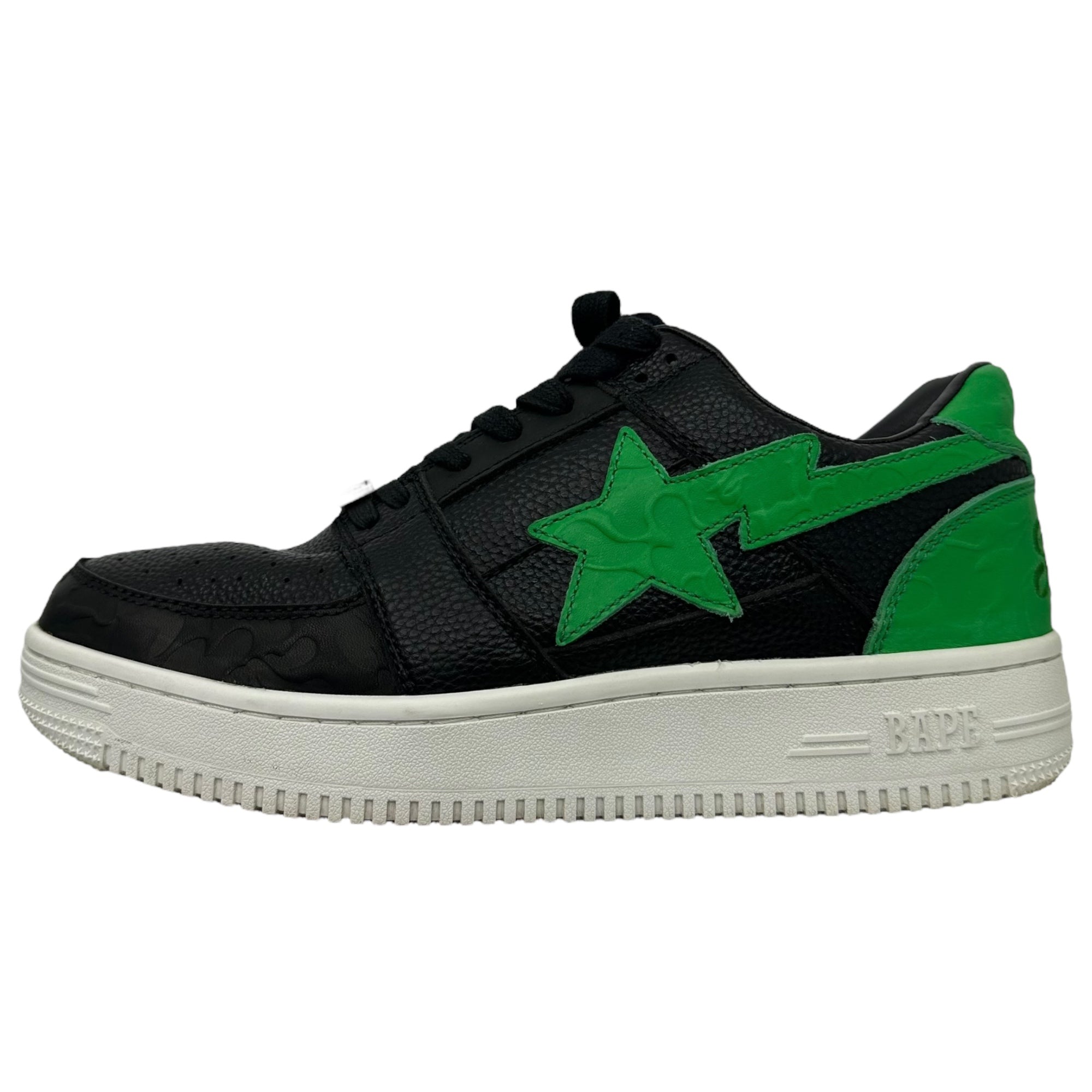A BATHING APE(アベイシングエイプ) GUNNA BAPE STA™ ガンナ ペイプ スタ ローカット スニーカー 1G73191927 28.0cm ブラック×グリーン