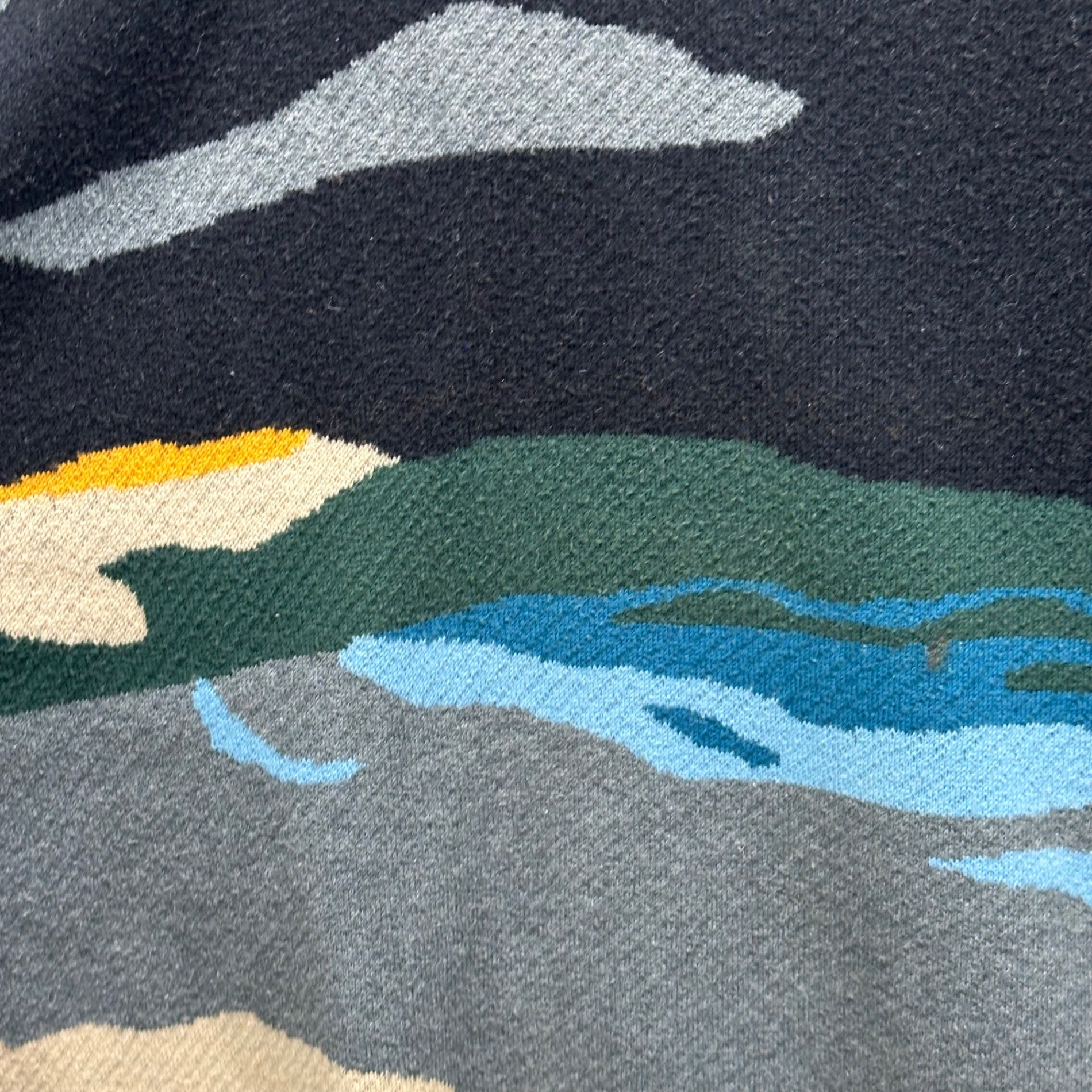 TTT MSW(ティーモダンストリートウエア) Beach knit ビーチ ニット TTT-2020PW-KT01 L ブラック 風景模様