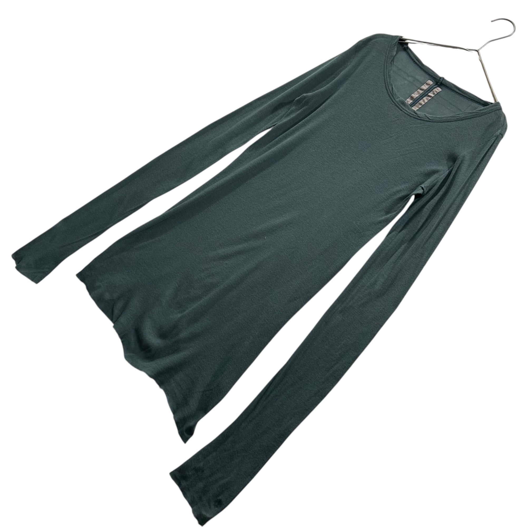 Rick Owens(リックオウエンス) 16AW L/S Ribbed T-Shirt 長袖 リブ カットソー RP16F2202 40 グリーン