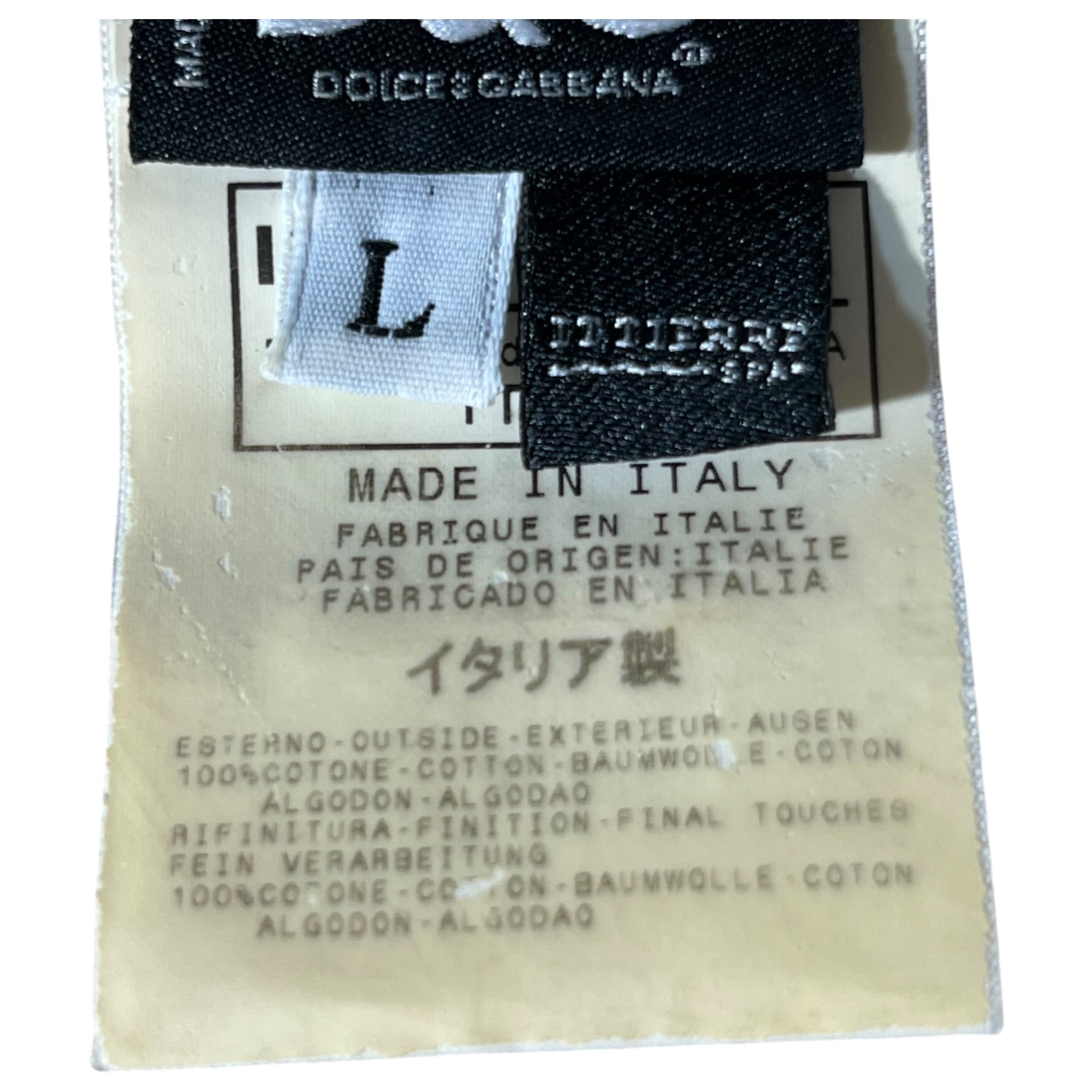 D&G(ディー&ジードルガバドルチェ&ガッバーナ) 00's ”stronger” print TEE プリント Tシャツ L ブラウン Y2K