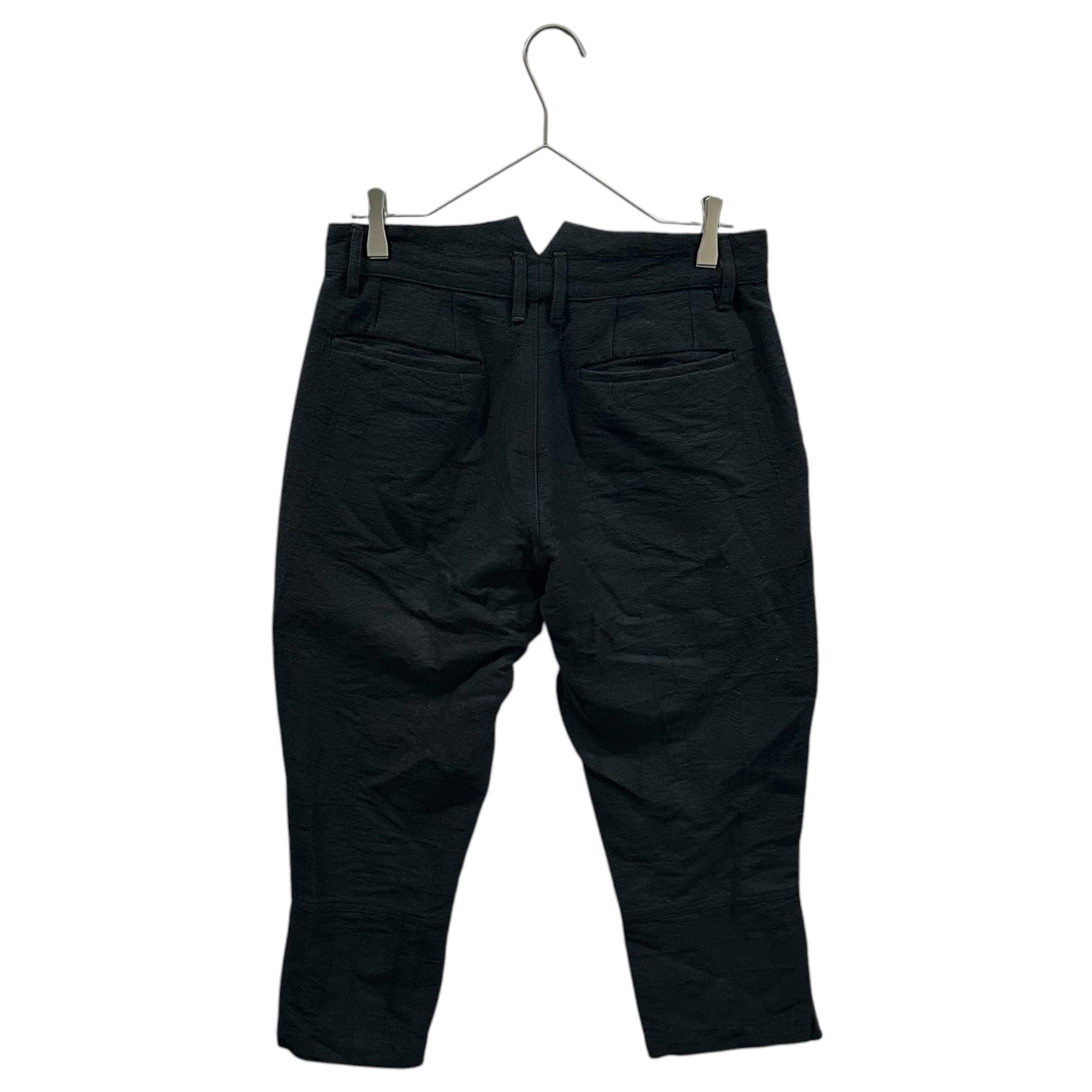 SADDAM TEISSY(サダムテイシー) Jacquard Tapered Cropped Pants ジャガード テーパード クロップド パンツ ST107-0058S 1(S程度) ブラック