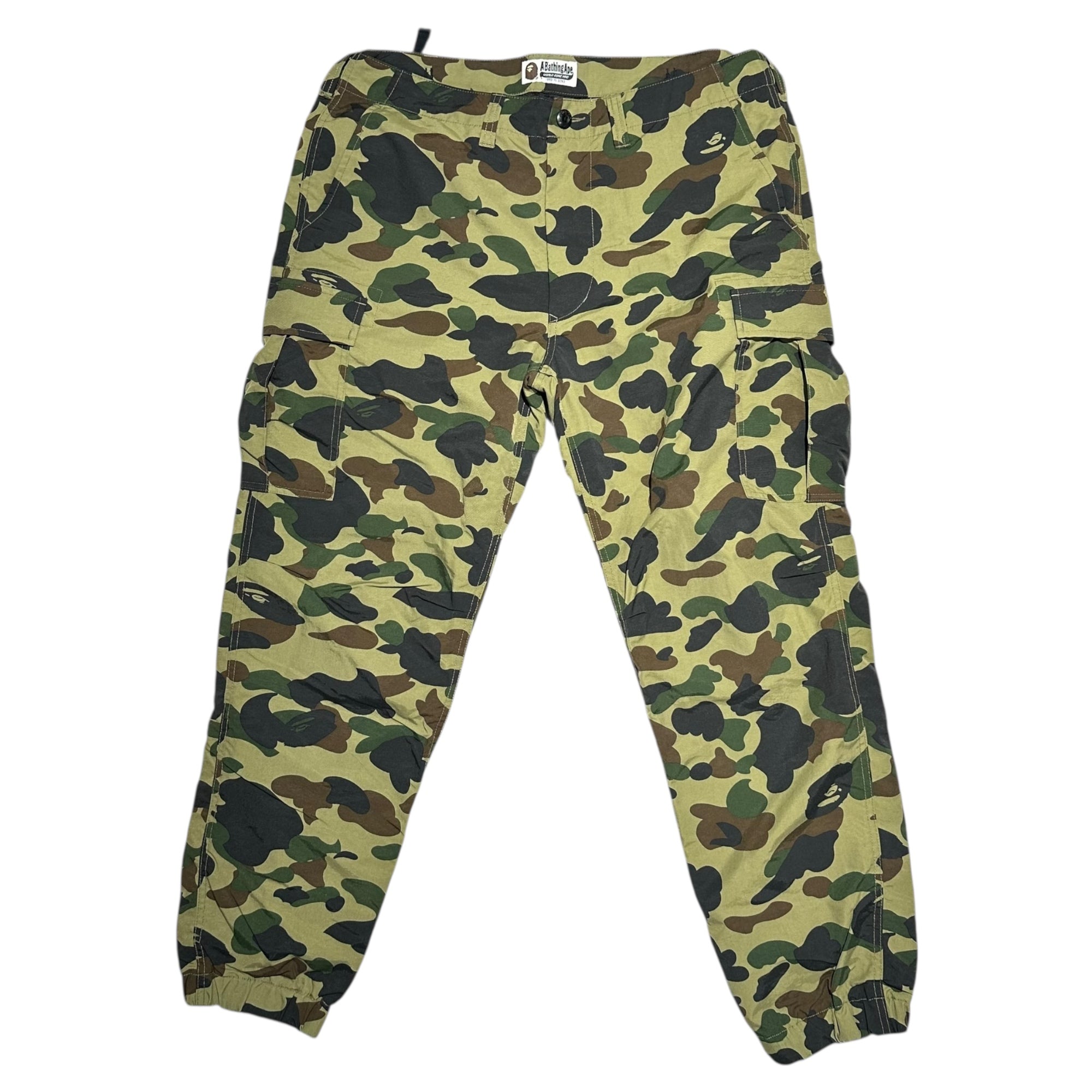A BATHING APE(アベイシングエイプ) 1st CAMO NYRON PANTS ファーストカモ ナイロン カーゴ パンツ 001PTF701006X XL カーキ