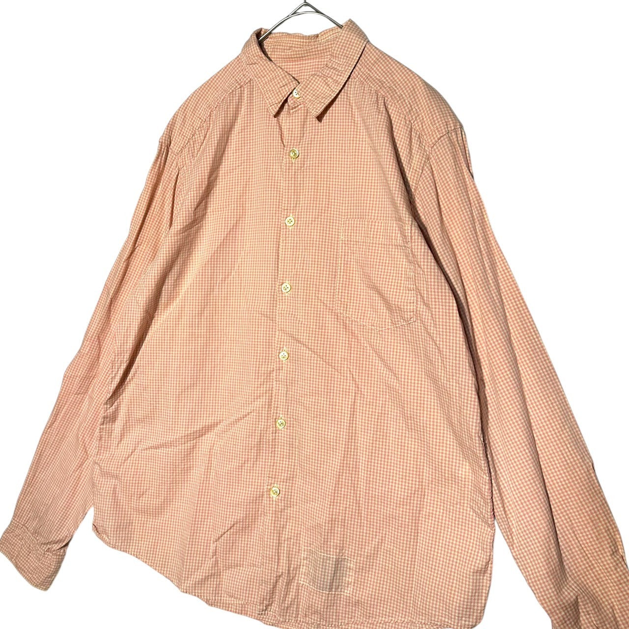 kolor(カラー) Cotton long sleeve gingham shirt コットン 長袖 ギンガムチェック シャツ 7WCM-B03111 1(S) ピンク