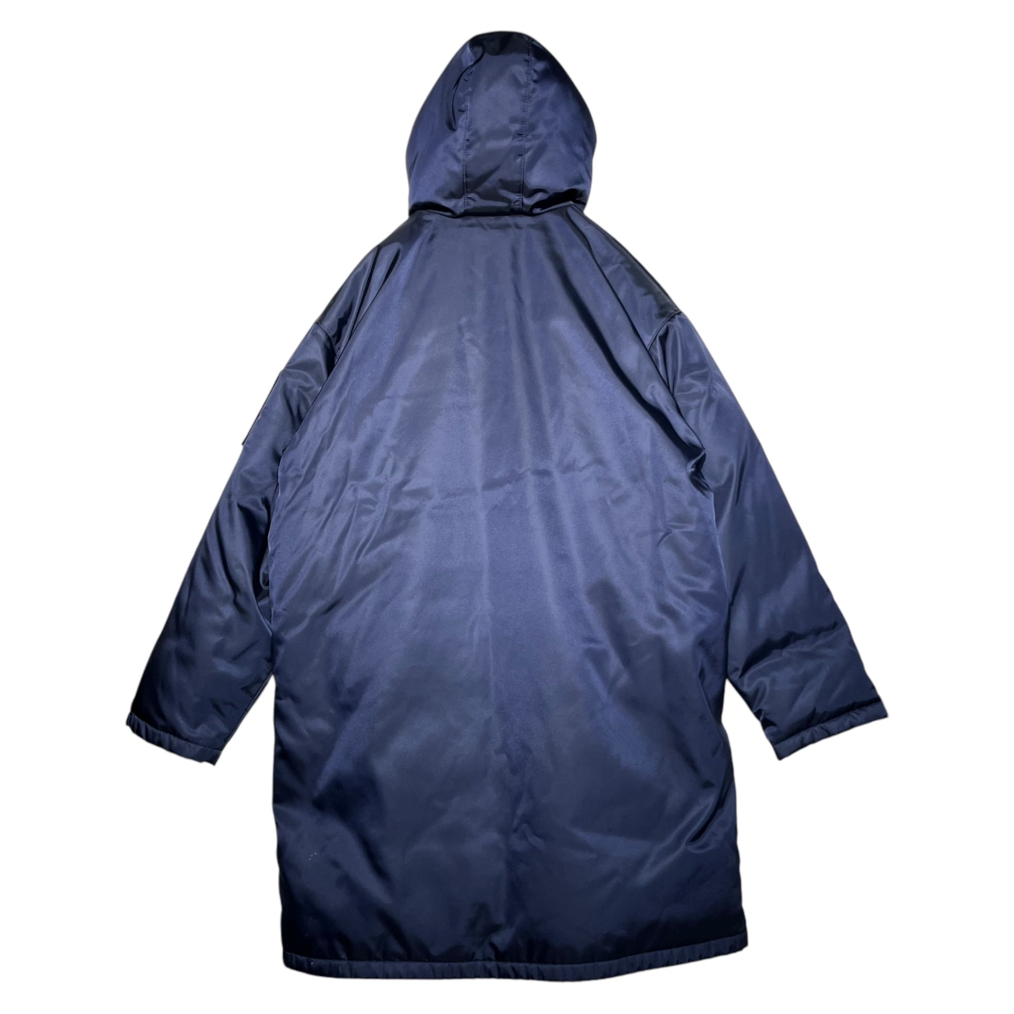 PRADA(プラダ) 18AW Triangle Logo White Goose Nylon Down Coat 三角ロゴ ホワイトグース ナイロン ダウン コート ACU1 2018 2026 L ネイビー