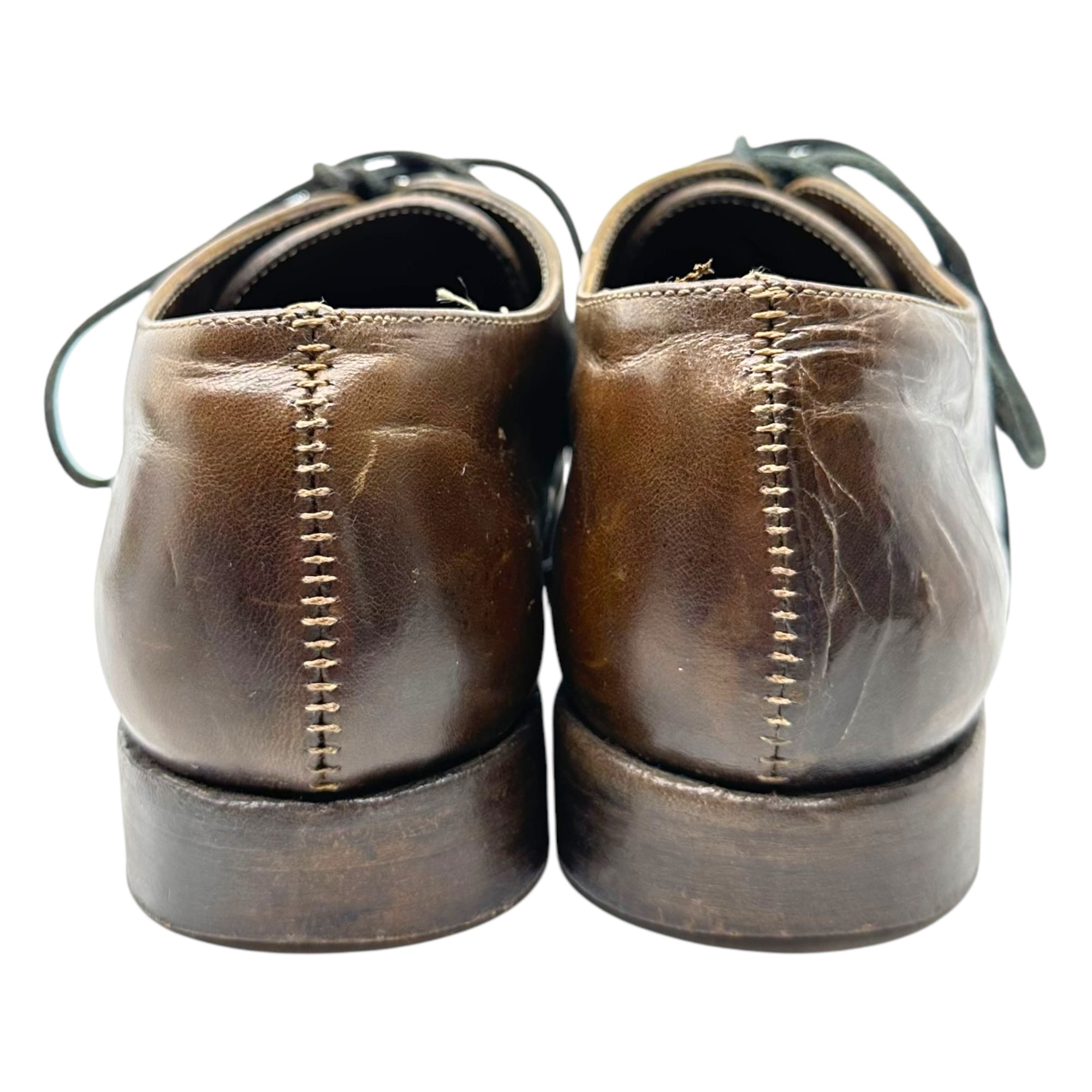 10sei0otto DIECISEIZEROOTTO(ディエイチセイゼロオット) straight tip leather shoes ストレート チップ レザー シューズ 41(26.5cm程度) ブラウン 革靴 イタリア製