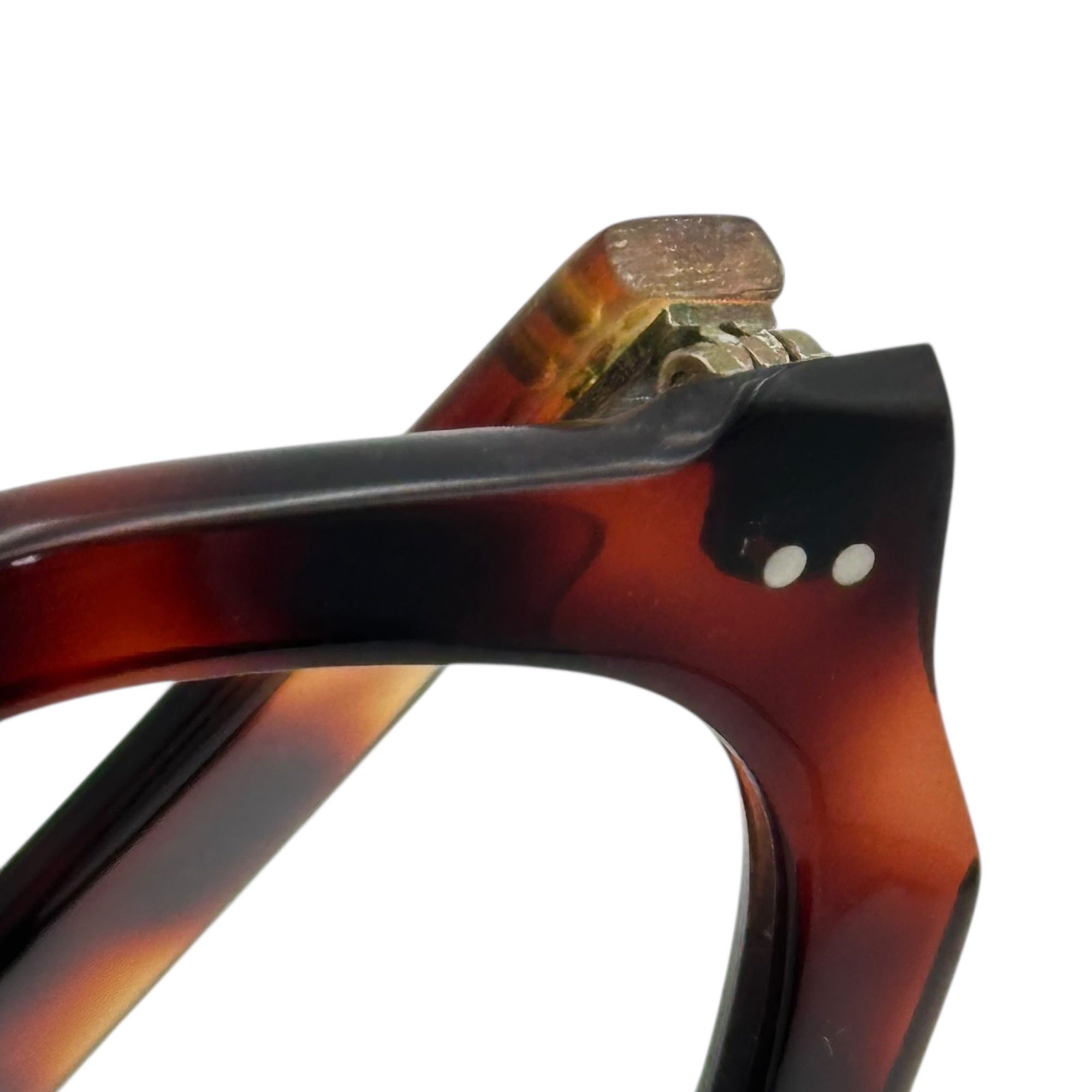 FRENCH VINTAGE(フレンチ ヴィンテージ) 40's GARGOYLE Tortoiseshell eyeglass frames 40年代 ガーゴイル 鼈甲 眼鏡 サングラス フレーム ブラウン 芯無し 1940年代 アバンギャルド 稀少
