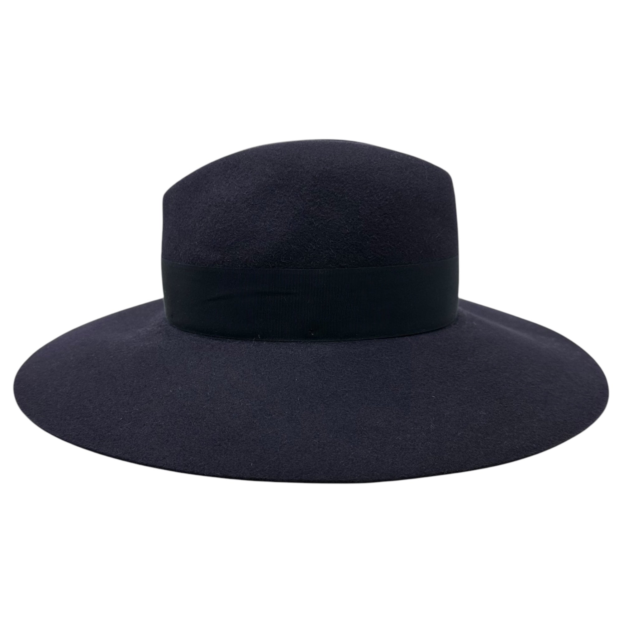 Borsalino(ボルサリーノ) wide-brimmed hat ワイドブリム ハット ネイビー 中折れ 帽子