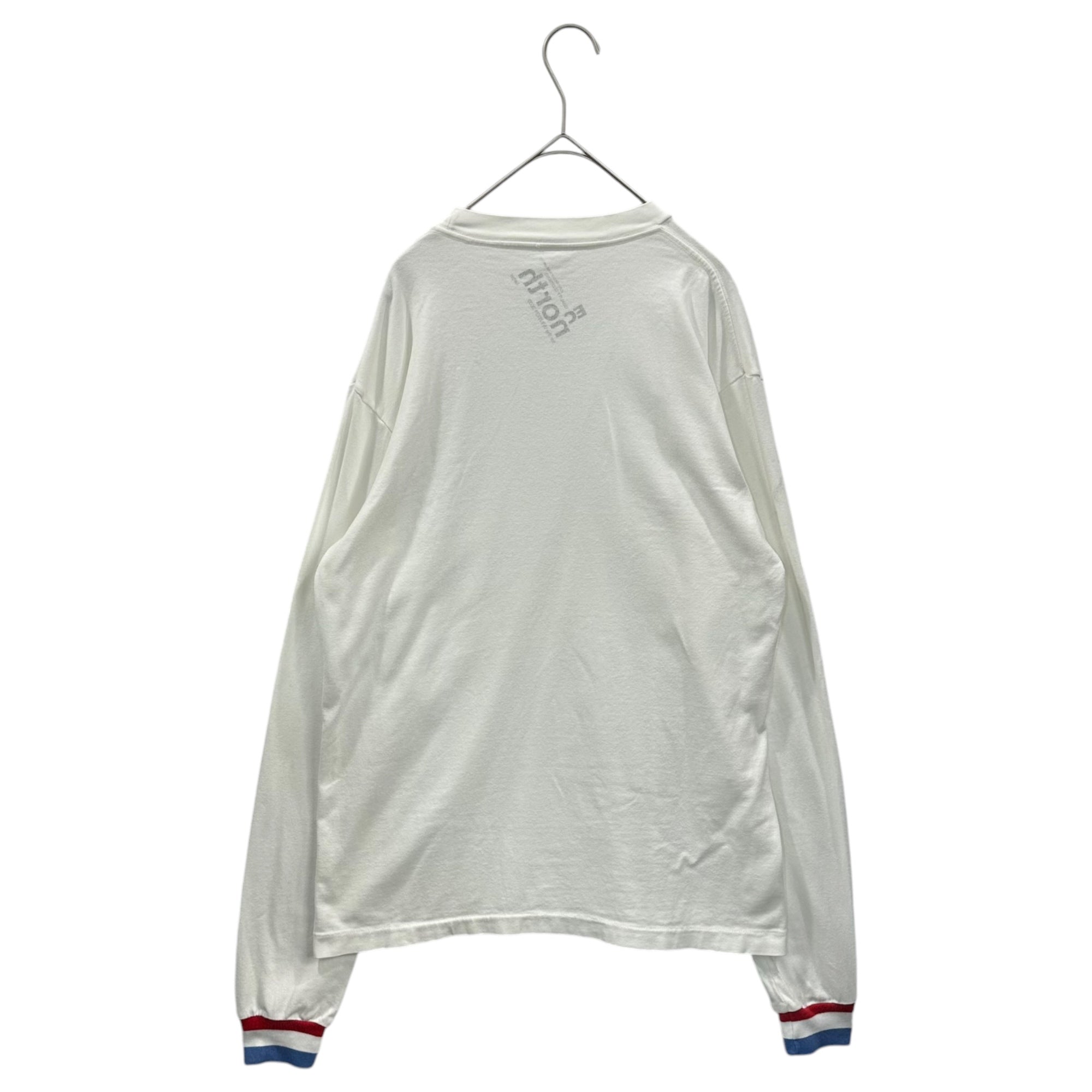 ELECTRIC COTTAGE(エレクトリックコテージ) 2002aw One-point logo l/s T-shirt Tricolorワンポイント ロゴ 長袖 Tシャツ 袖 トリコロール カラー L ホワイト×レッド×ブルー